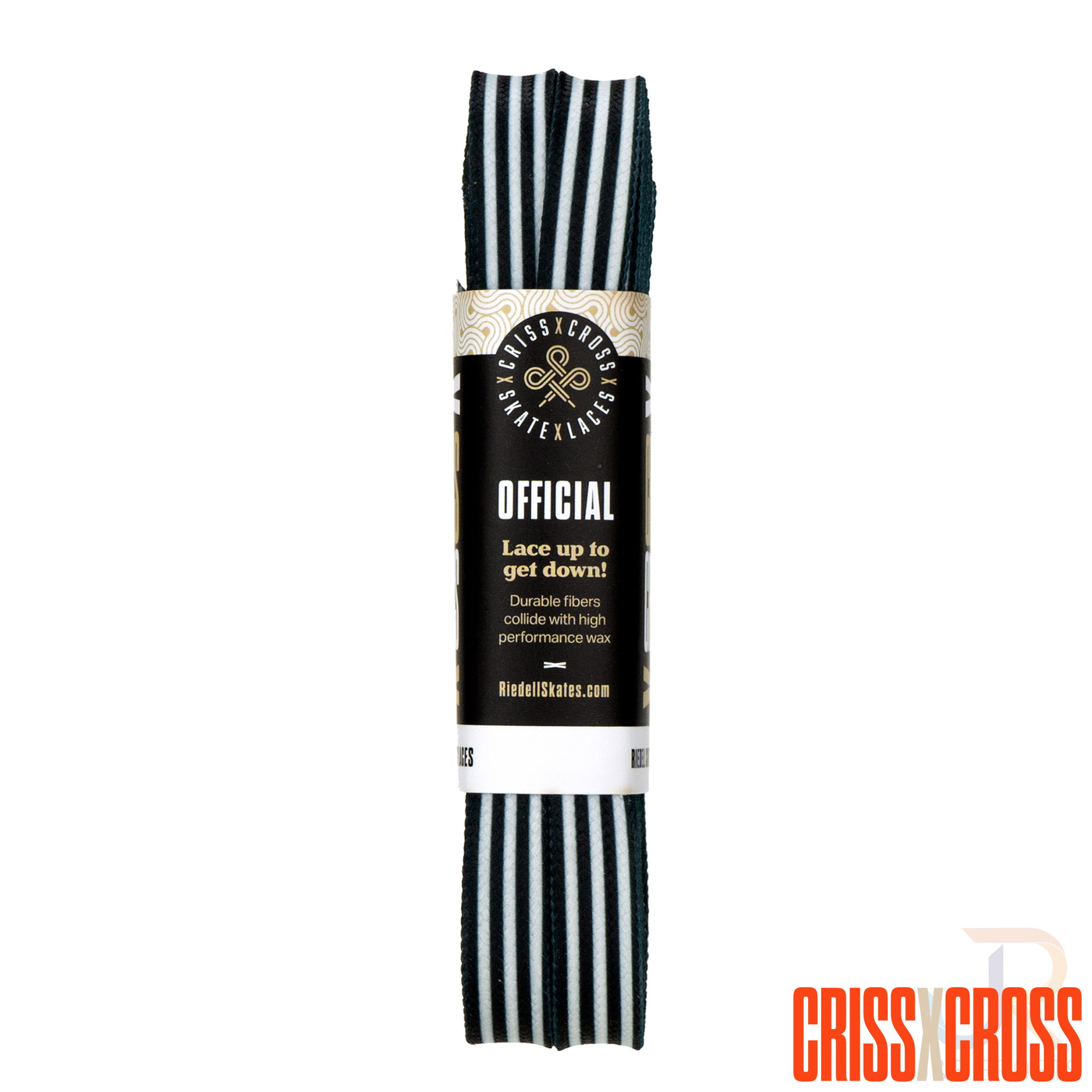 CRISS CROSS X DERBY LACES - OFFICIAL - BLK/WHT - 108"