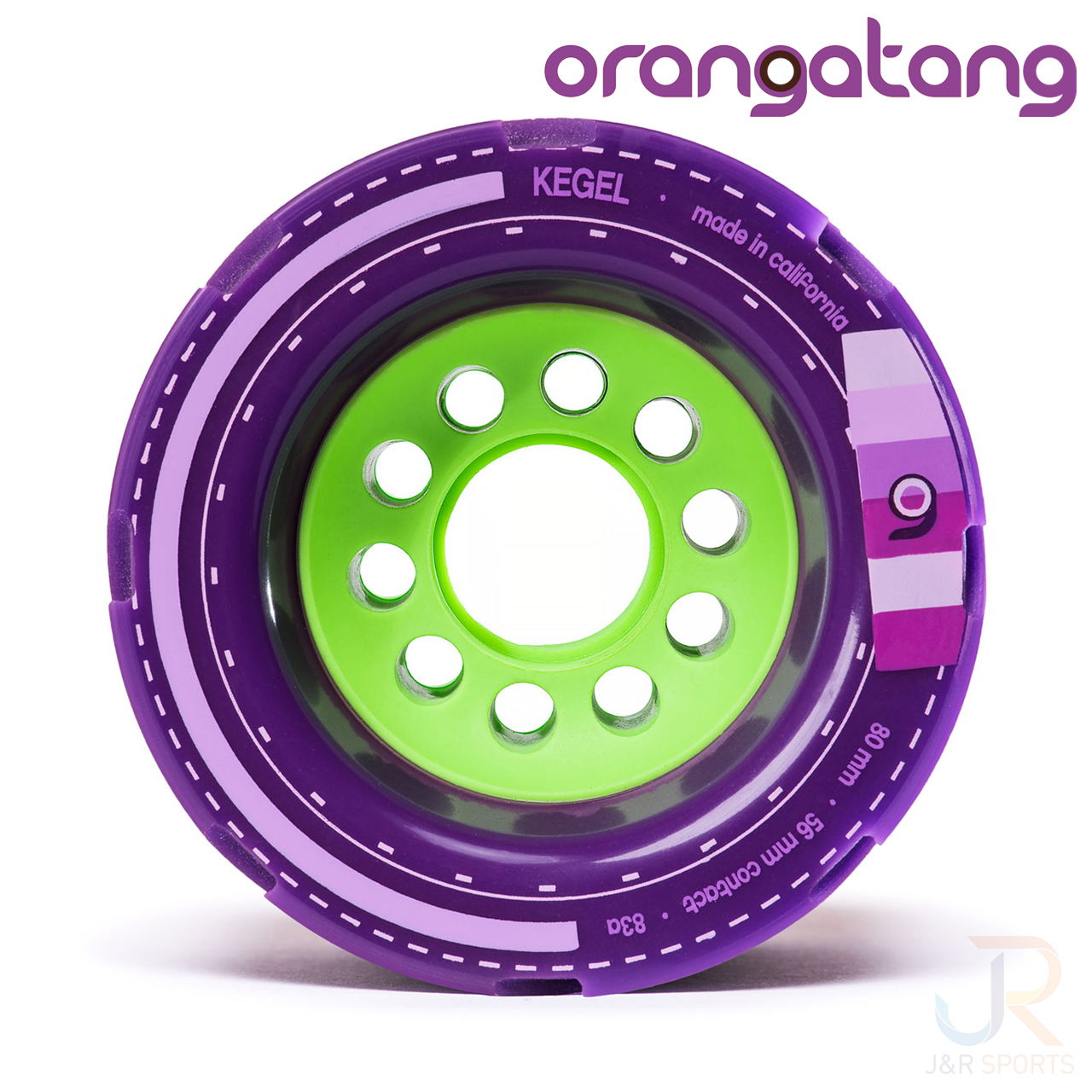 Orangatang HARFANG Kegal Purple 80mm 83a - Wheel Face - ORKEHA8083