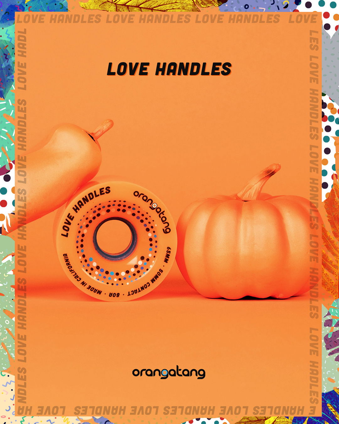 ORANGATANG "LOVE HANDLES" ORANGE 65mm 80a (Set 4)