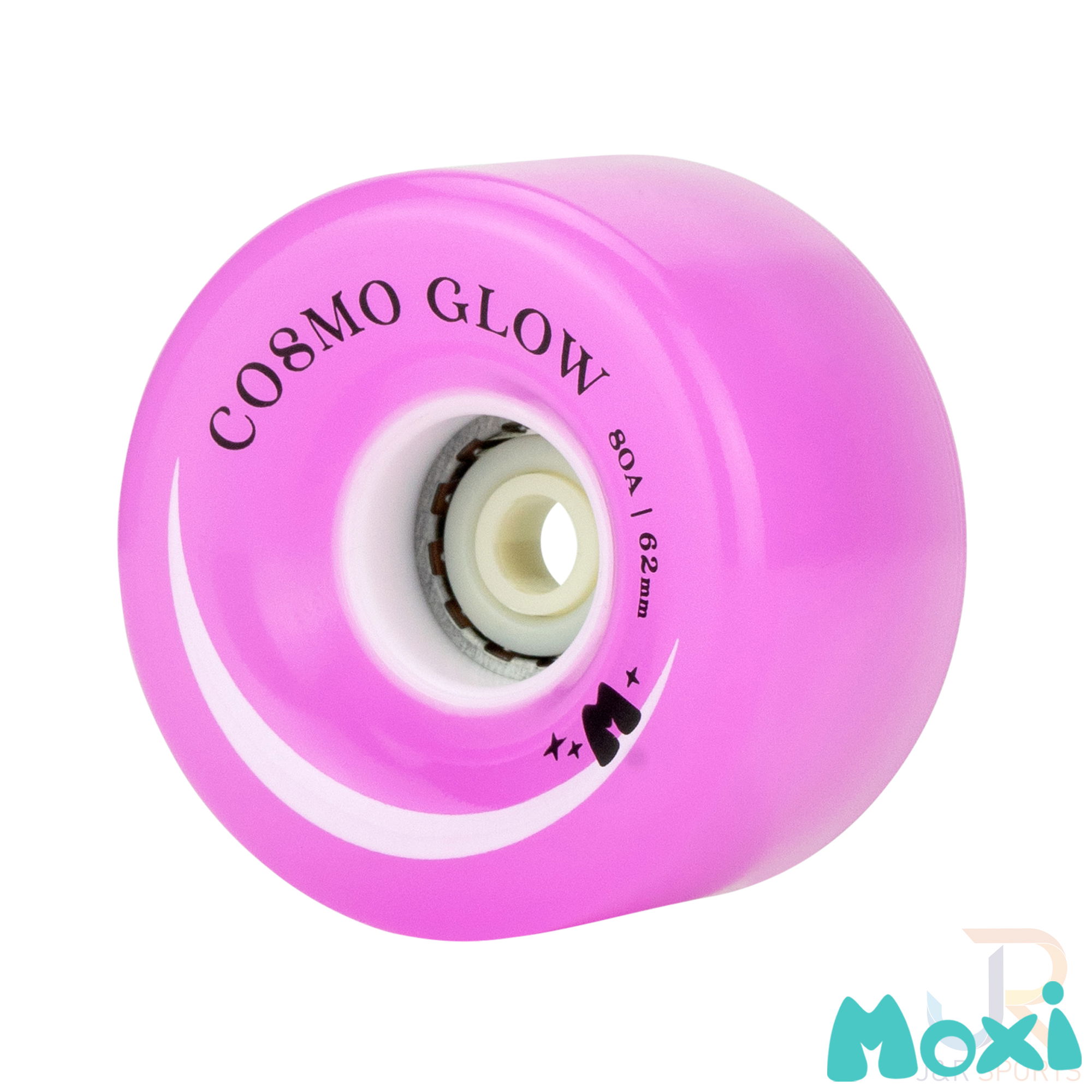 MOXI COSMO GLOW WHEELS (4) - PURPLE HAZE - 62/32mm 80A