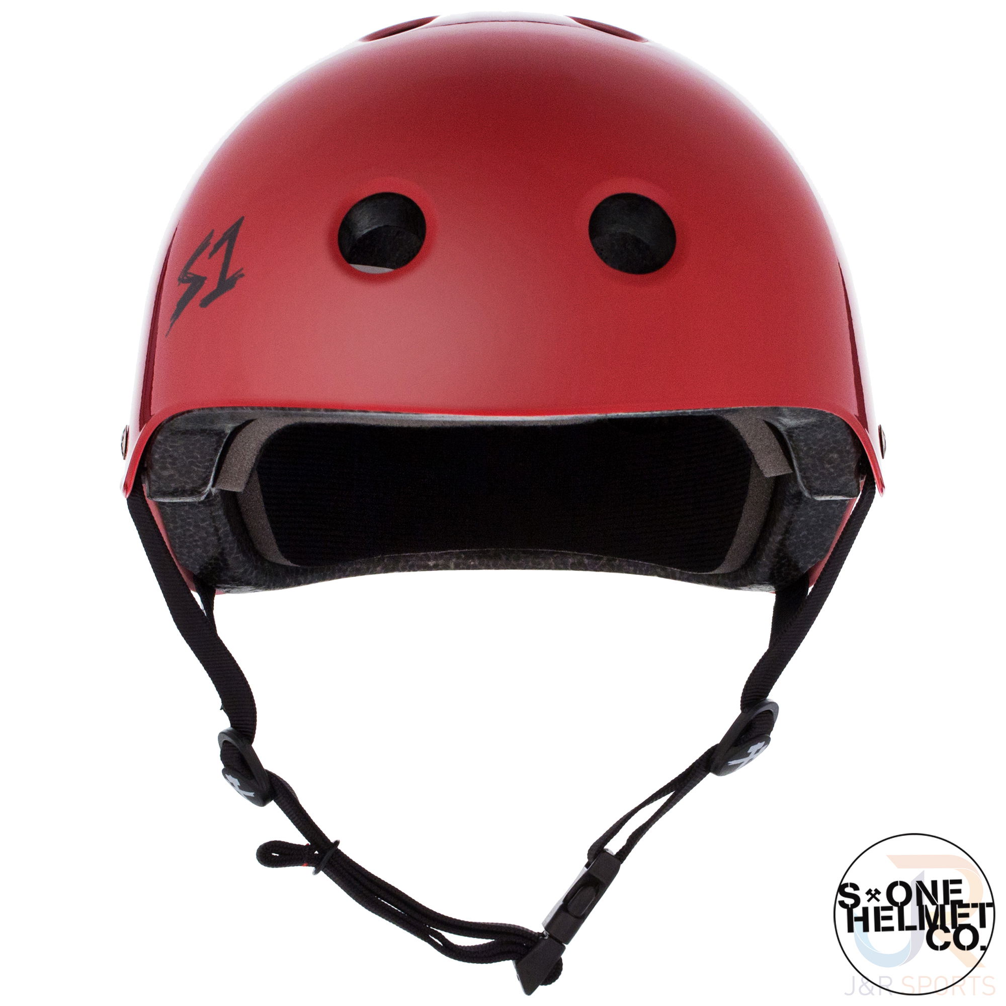 S1 LIFER Helmet - Blood Red Gloss - Front View - SHLIBRG