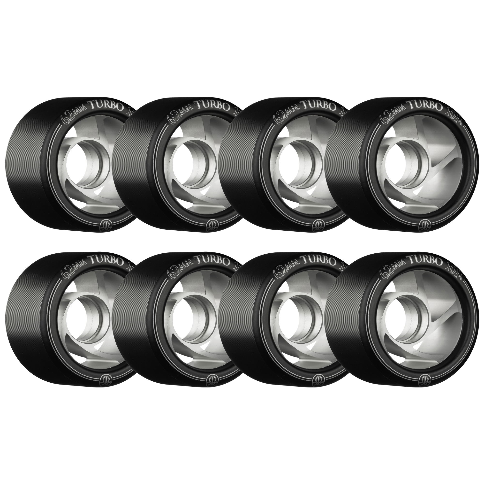 ROLLERBONES - TURBO ALU HUB WHEEL BLACK (8) - 62mm/101a