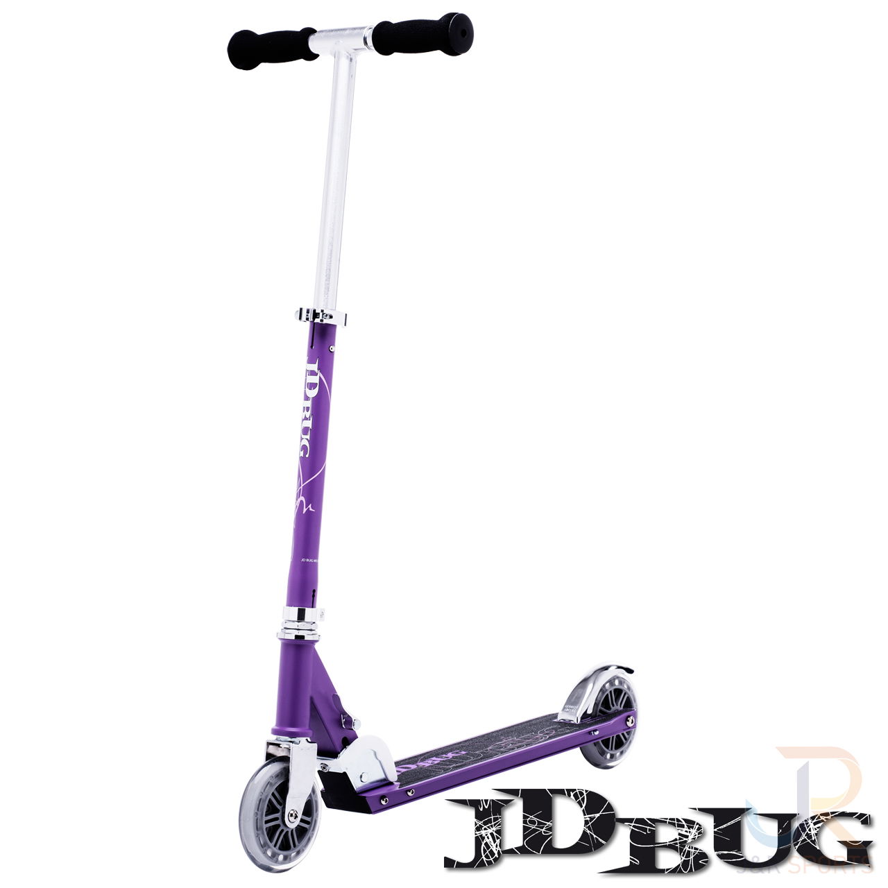 JD Bug Classic Street Scooter 120 - Matt Purple Angled - JDMS126