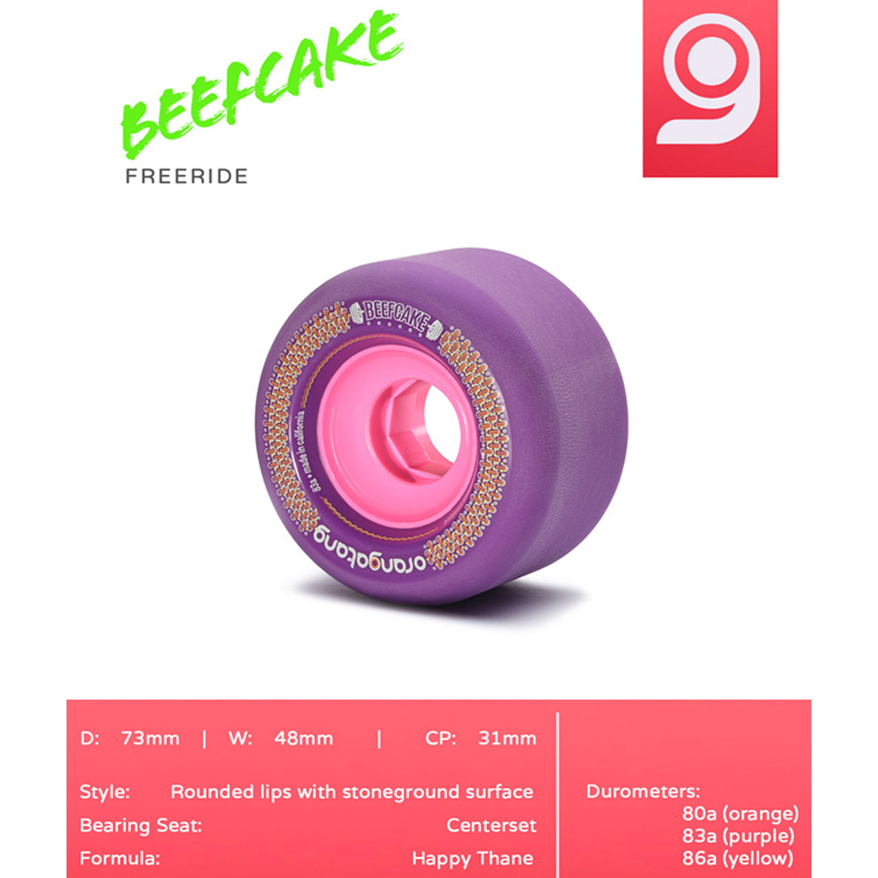 ORANGATANG "BEEFCAKE" inc JEHU V2 PURPLE 73mm 83a (Set 4)