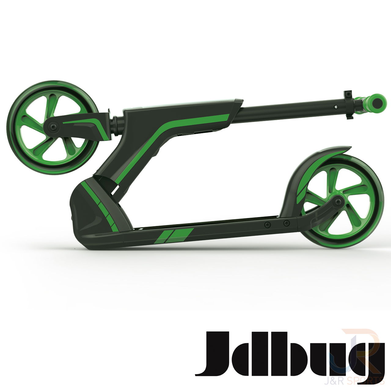 JD Bug PRO Commute Scooter 185 - Green - Folded - JDMS185