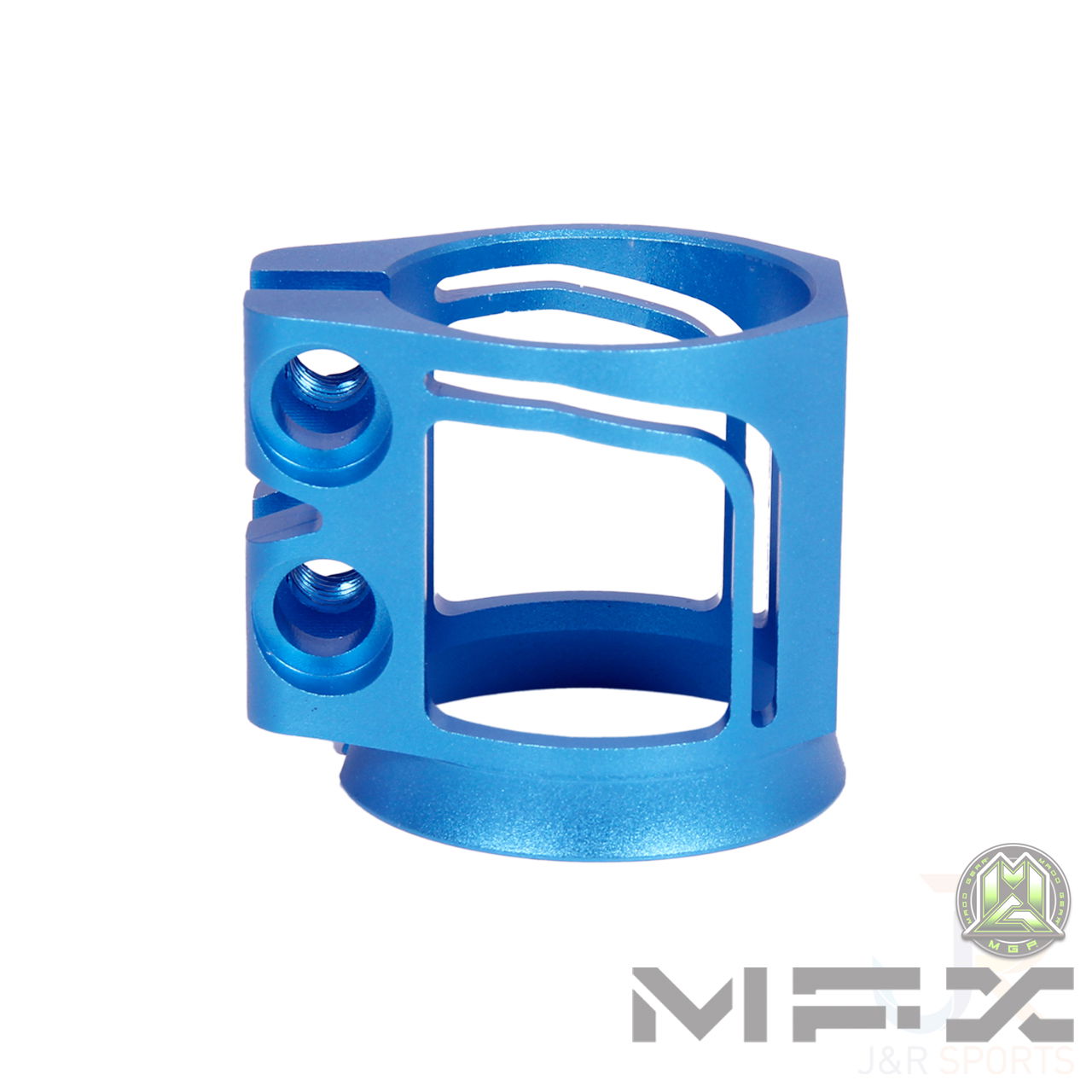 MFX X2 Cobra Scooter Clamp - Electric Blue - Side View - 205-195