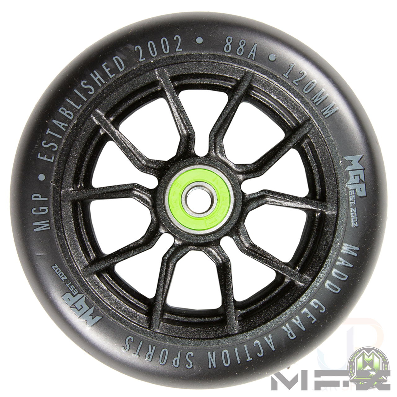 MFX SYNDICATE AR 120mm Wheels - Black Black - Face - MGP207-072