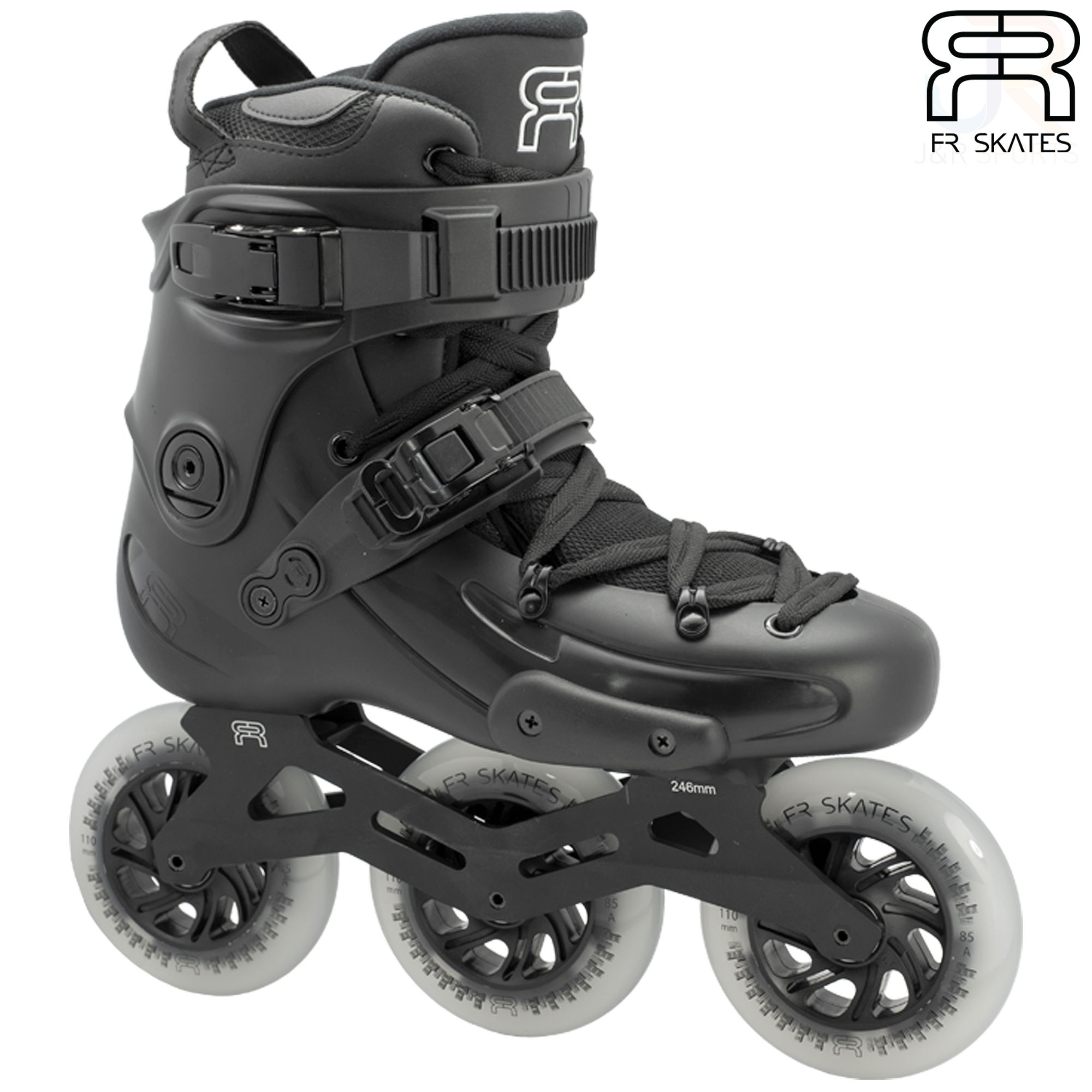 FR Skates - FR2 310 - Black - Angled - FRSKFR2310BK