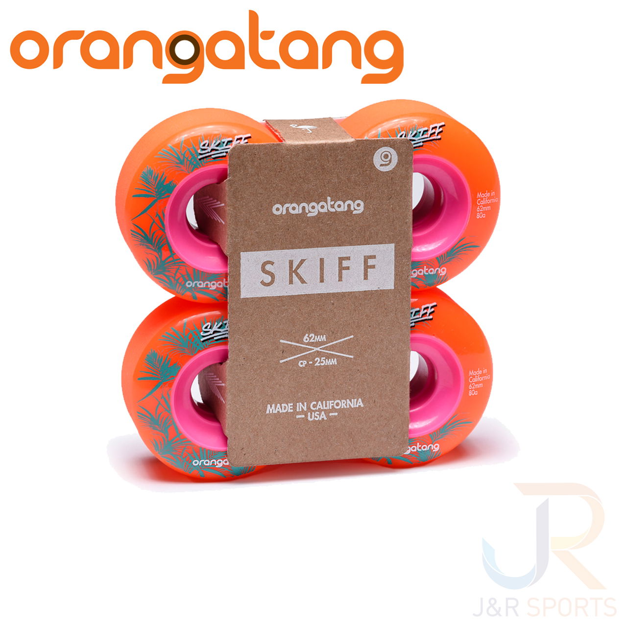 Orangatang Skiff Slasher Orange 62mm 80a Packaged