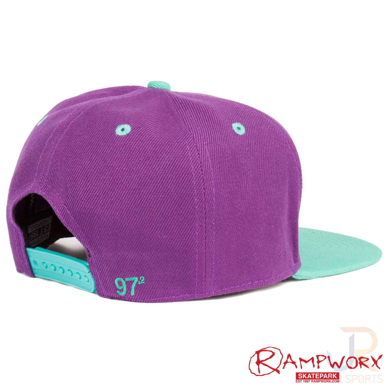 Rampworx SnapBacks LE97_2 - Pur Pur Teal - Rear Ang - RXSBRW31