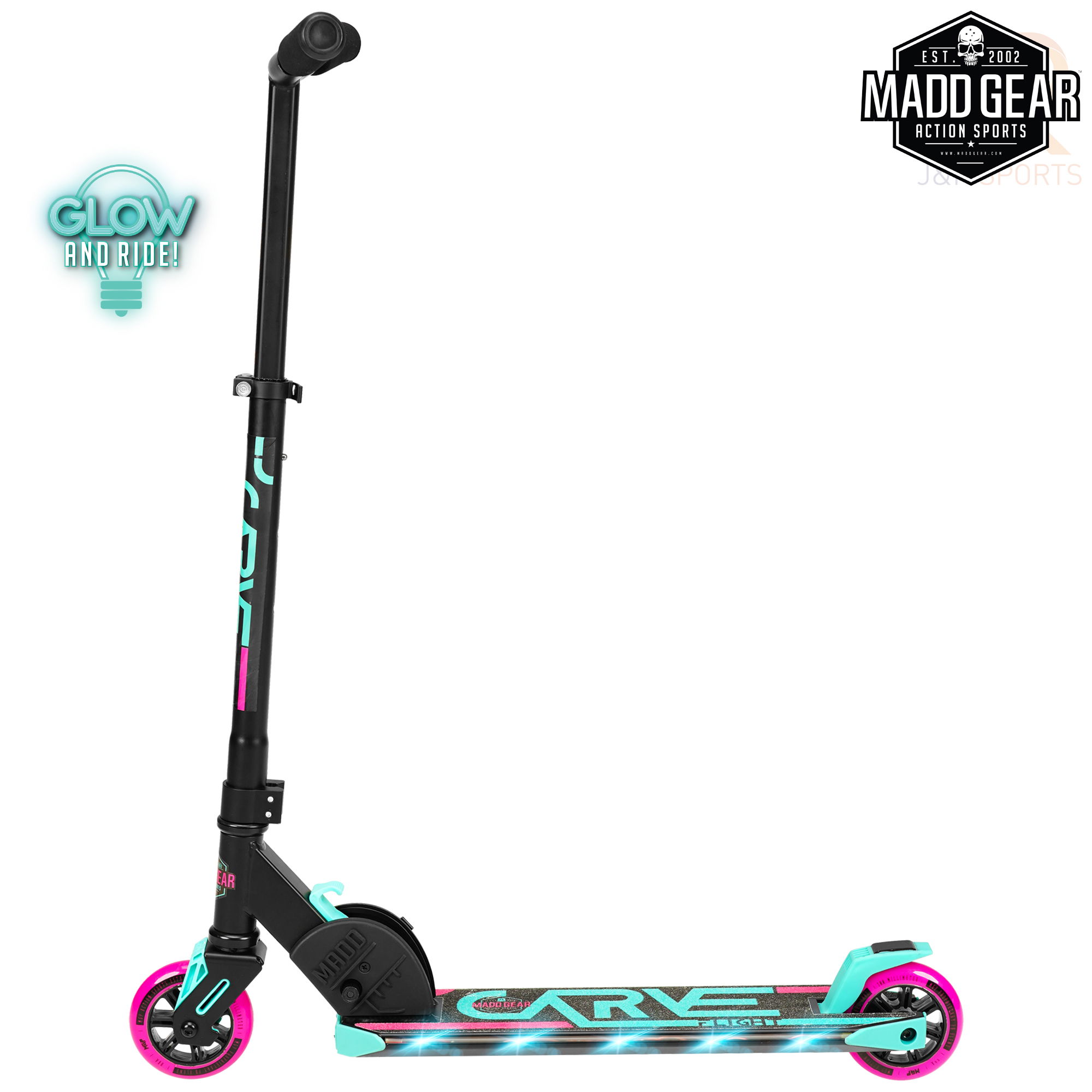 Madd Gear CARVE Flight - Teal Pink - Side View - MGP207-575