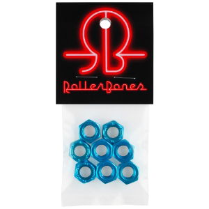 ROLLERBONES AXLE NUTS - 8mm - TURQUOISE (Pack 8)