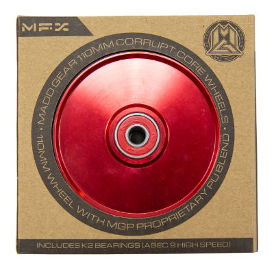 MFX CORRUPT Core 110mm Wheels - Red Black - Boxed - MGP207-063