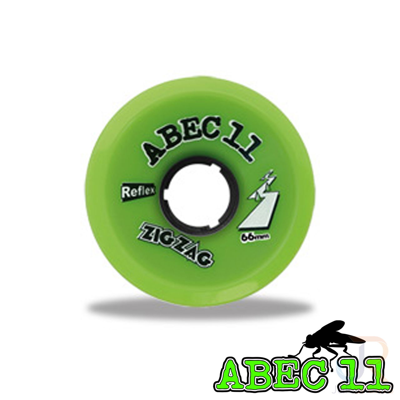 Abec 11 Reflex ZigZags Lime 66mm 80a Single