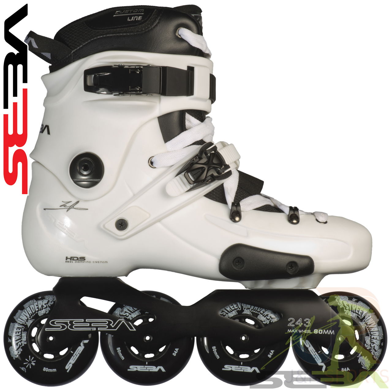 Seba FR1 80 White White Side View - SSK15-FR180W