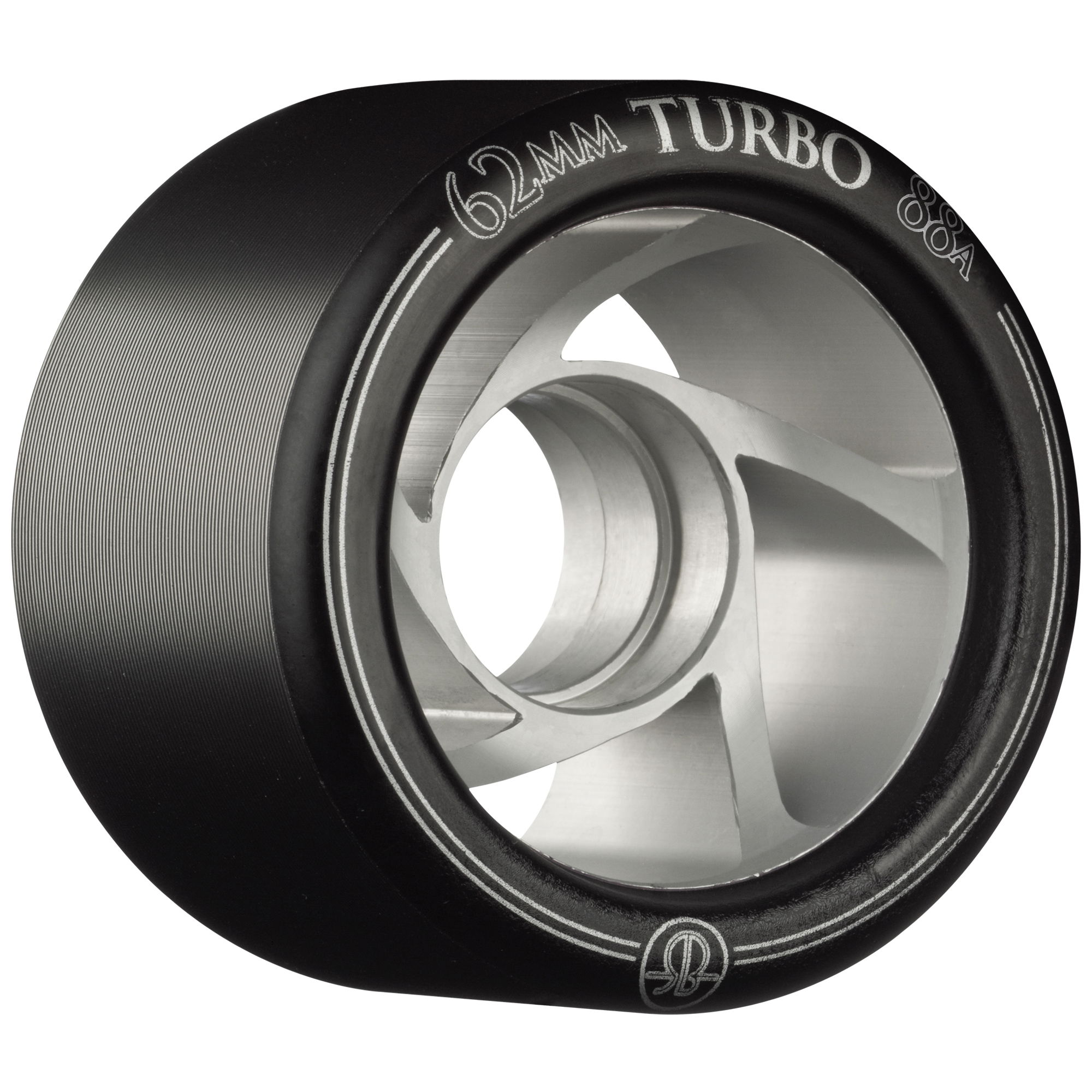 ROLLERBONES - TURBO ALU HUB WHEEL BLACK (8) - 62mm/88a