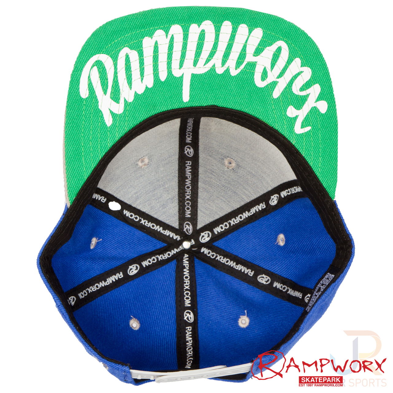 Rampworx SnapBacks LE97_4 - Bl Bl Gr - Underside - RXSBRW24