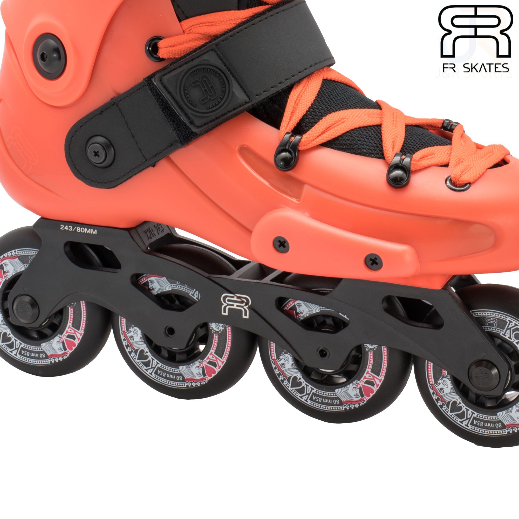 FR Skates - FR X 80 - Orange - Frame Detail - FRSKFRx80OR