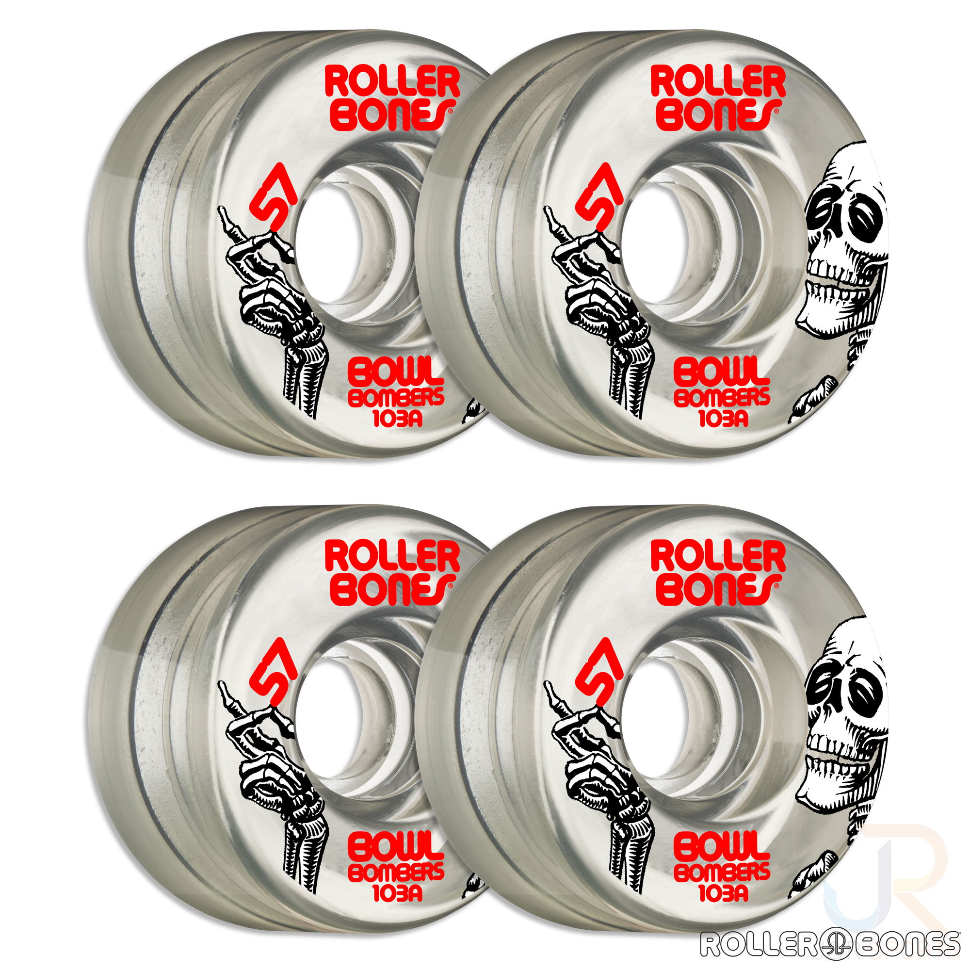 ROLLERBONES - BOWL BOMBERS CLEAR (8) - 57mm/103a