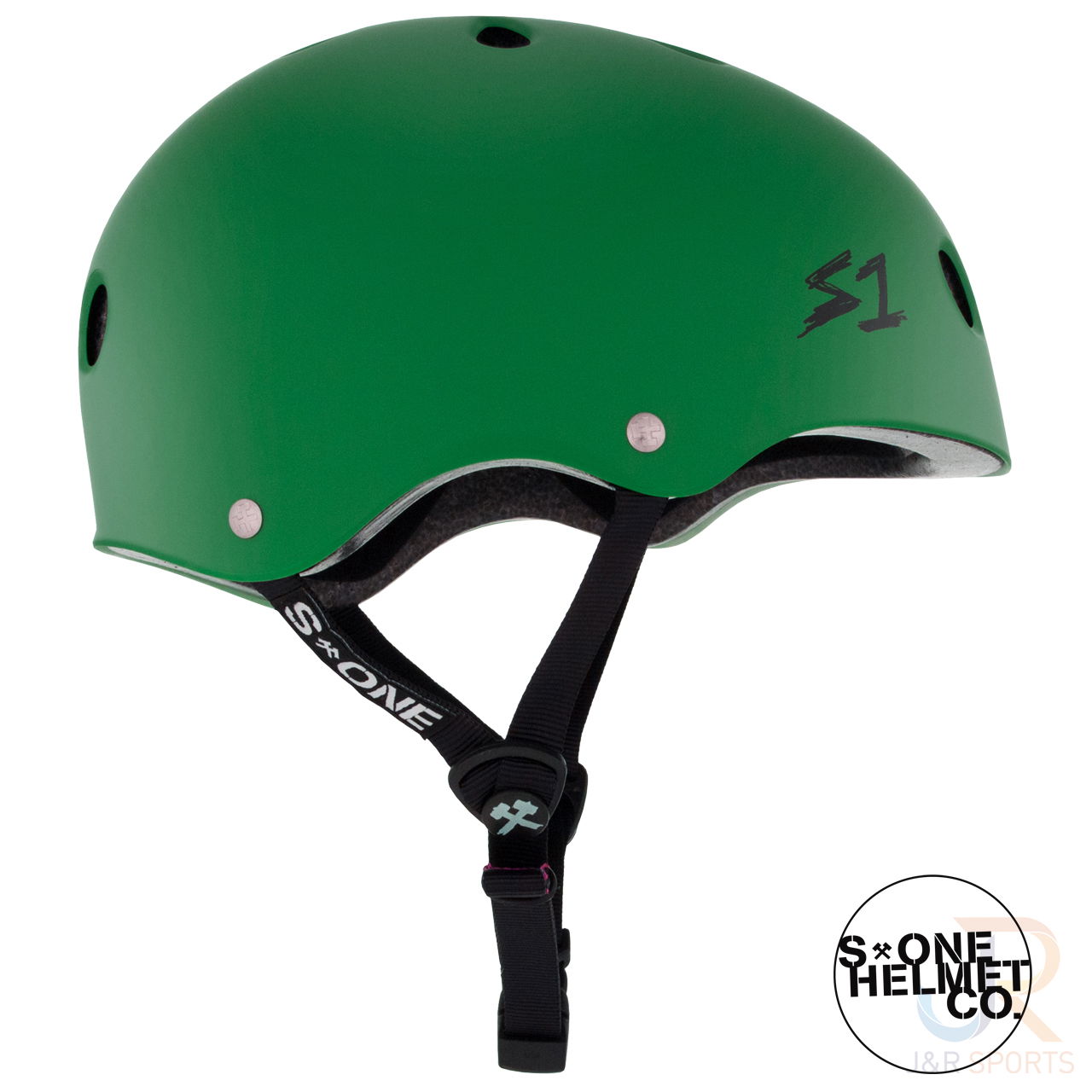 S1 LIFER Helmet - Matt Kelly Green - Side View - SHLIMKG