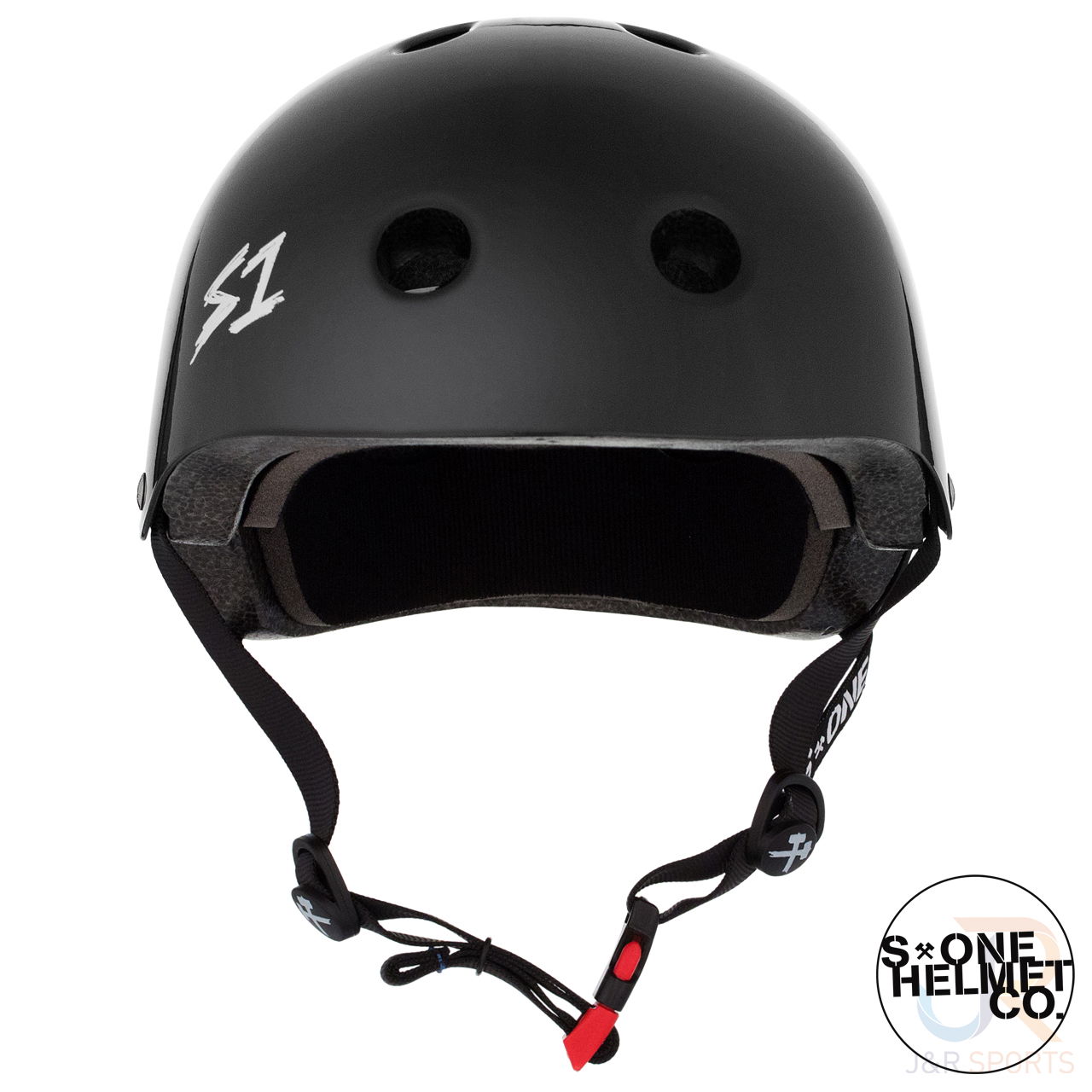 S1 Mini LIFER Helmet - Black Gloss - Front View - SHMLIBG