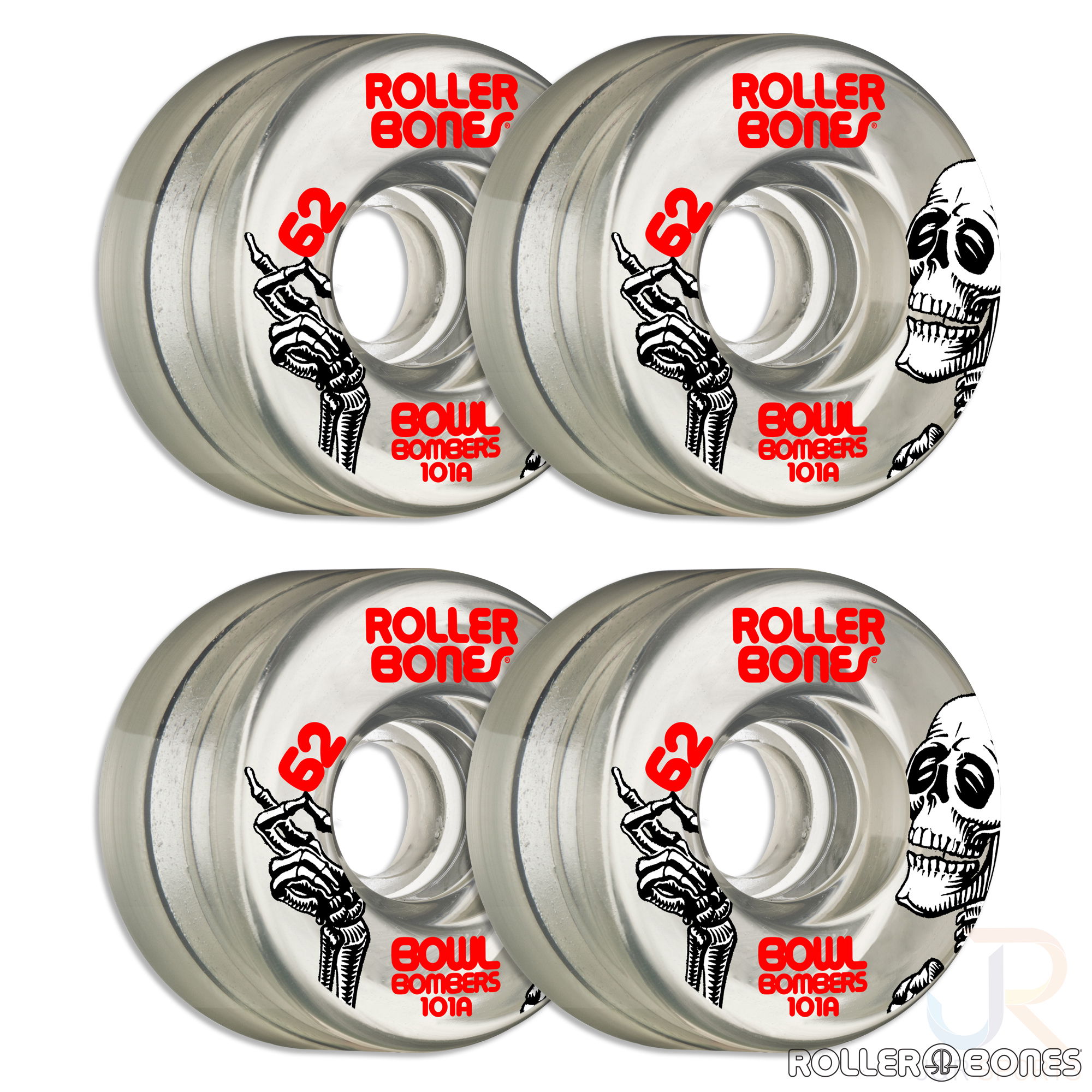 ROLLERBONES - BOWL BOMBERS CLEAR (8) - 62mm/101a