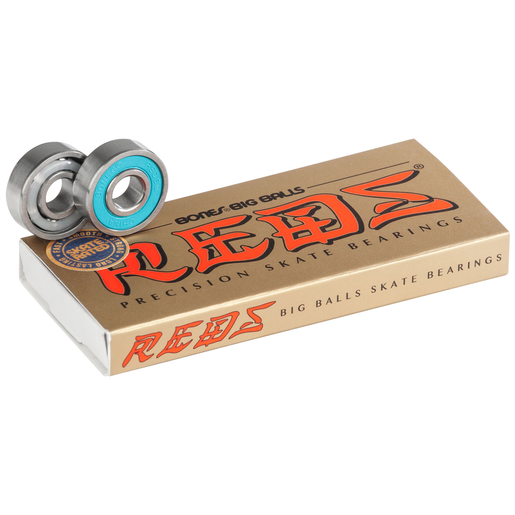 BONES BIG BALLS REDS BEARINGS - POP 30 - 8mm 8 PACK