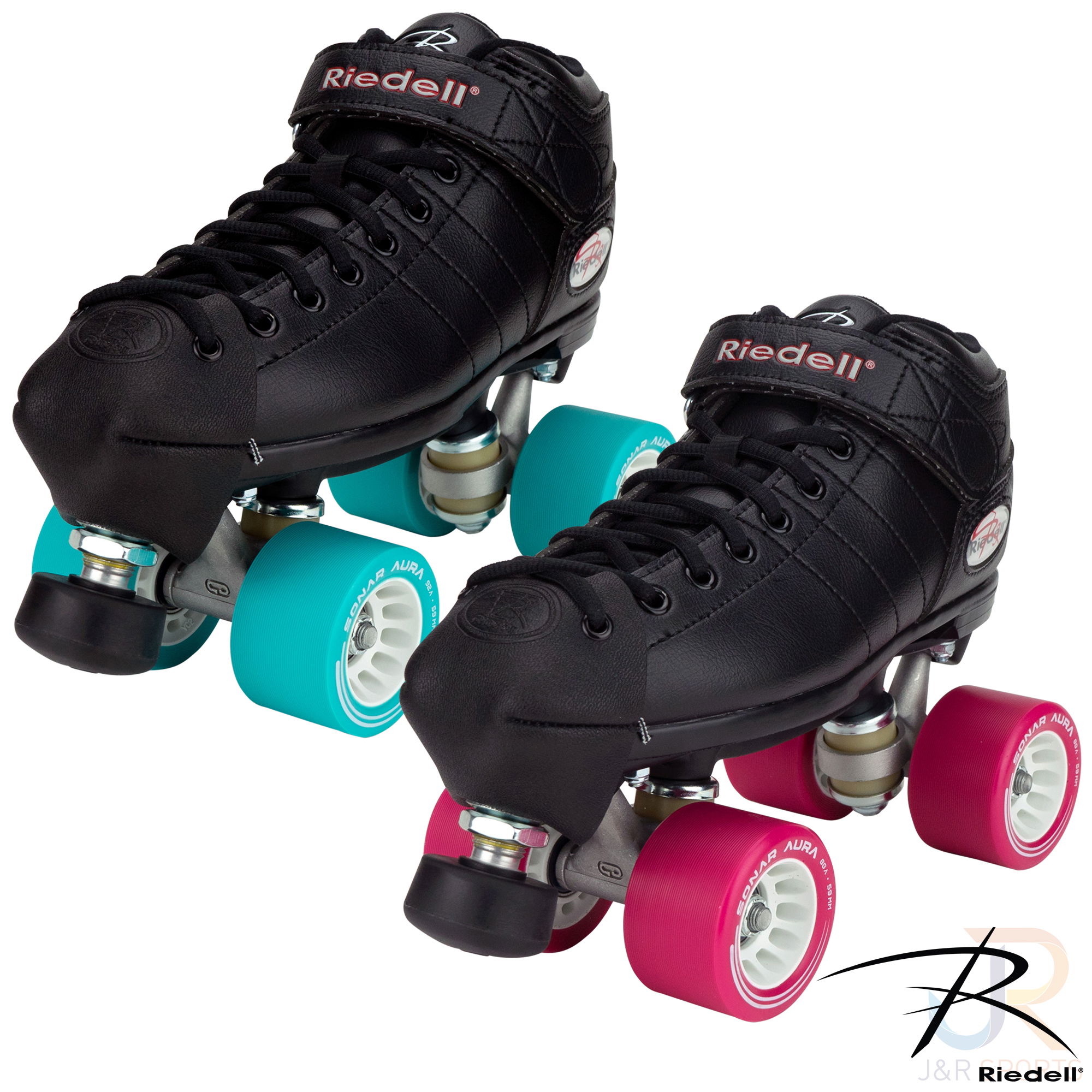 Riedell R3 DERBY Skates - Black - Width Medium