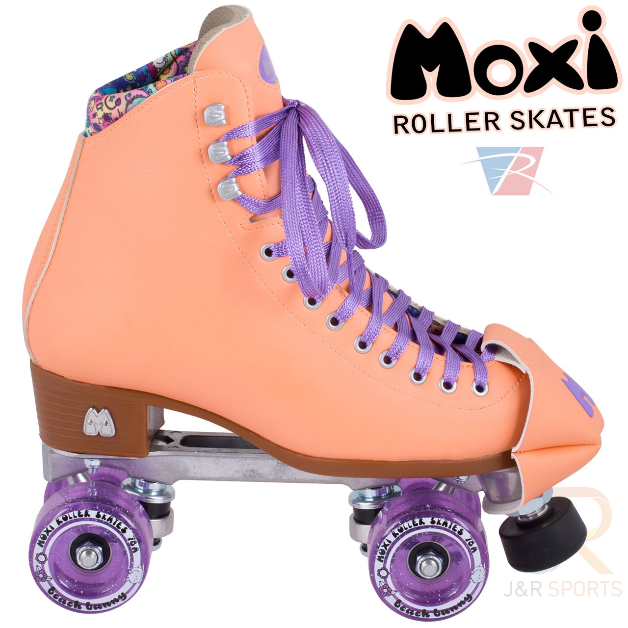 Moxi Beach Bunny Skate - Peach - Side View - MOX4932510