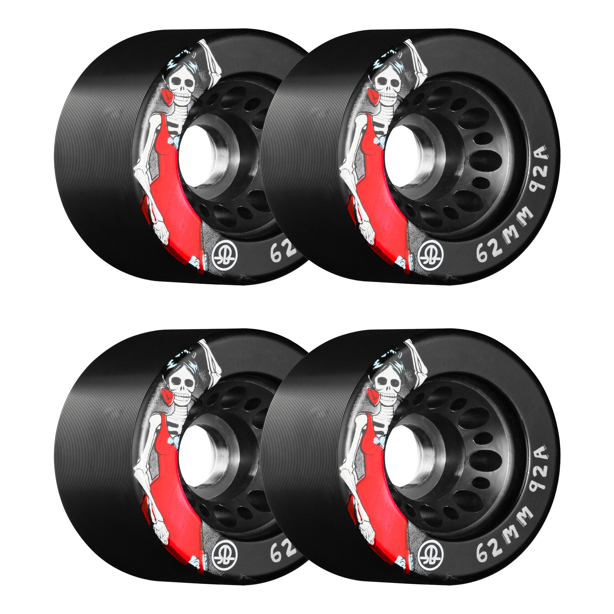 ROLLERBONES - DOTD SPEED WHEEL BLACK (4) - 62mm/92a