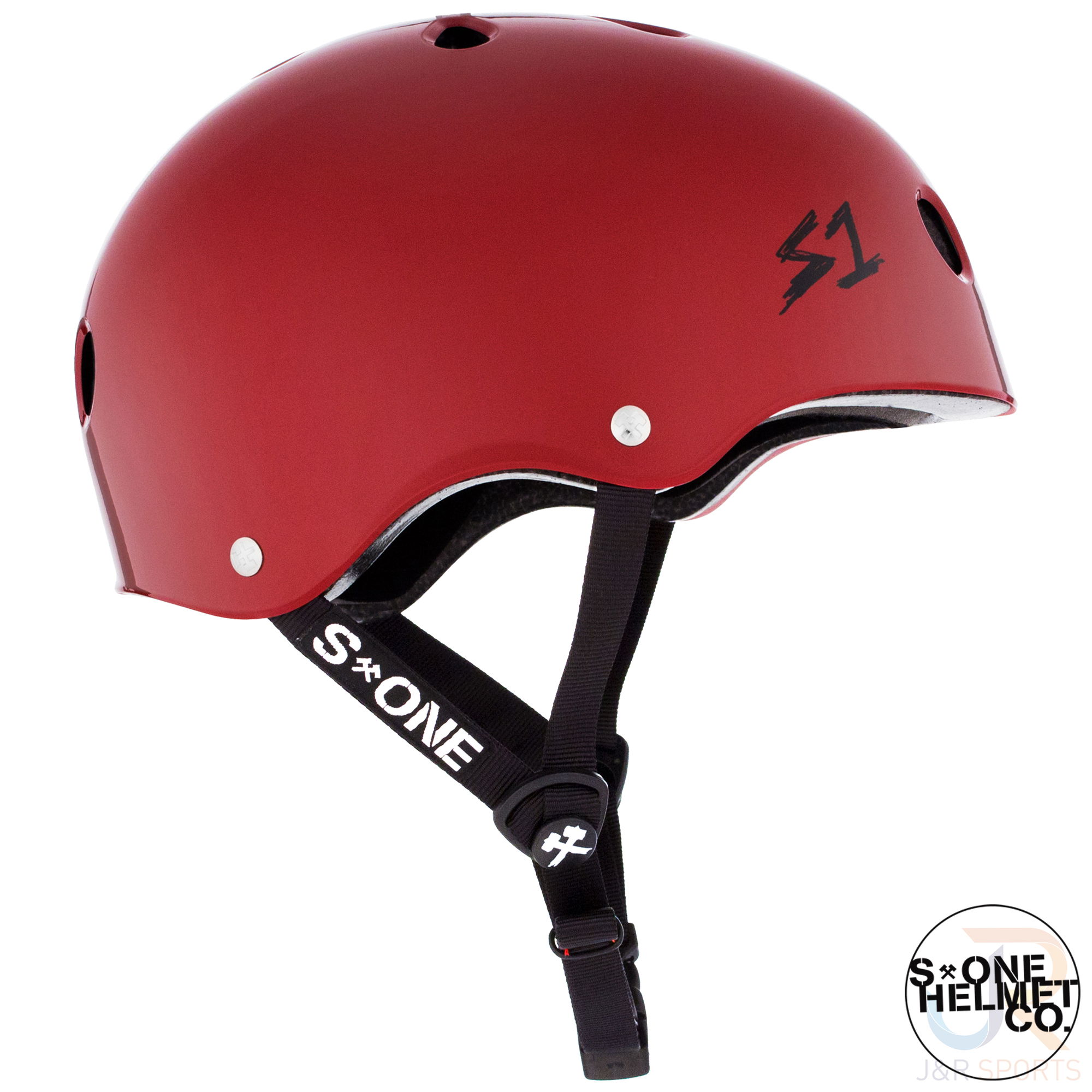 S1 LIFER Helmet - Blood Red Gloss - Side View - SHLIBRG