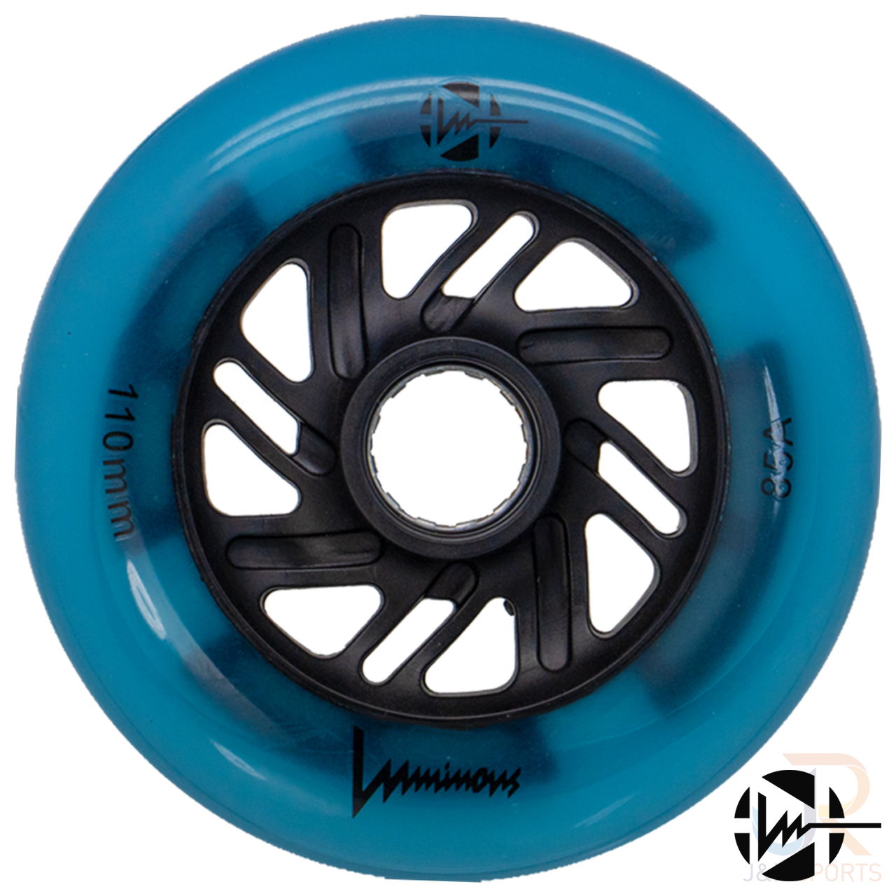 LUMINOUS LED INLINE WHEEL - BLUE GLOW - 110mm/85a (Unit)