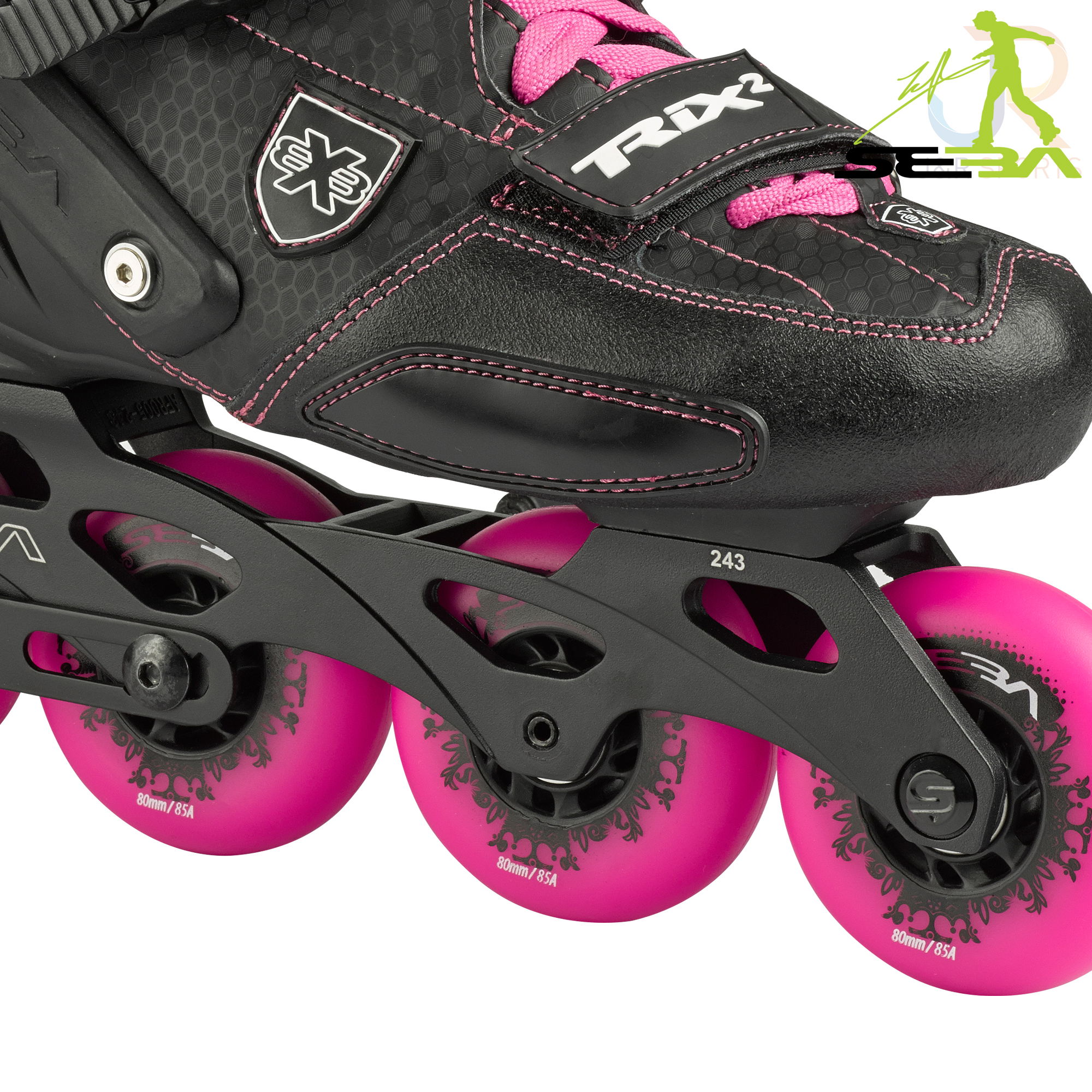 Seba TRIX 2 Womens - Black Pink - Frame Detail - SSK-TRX2W01