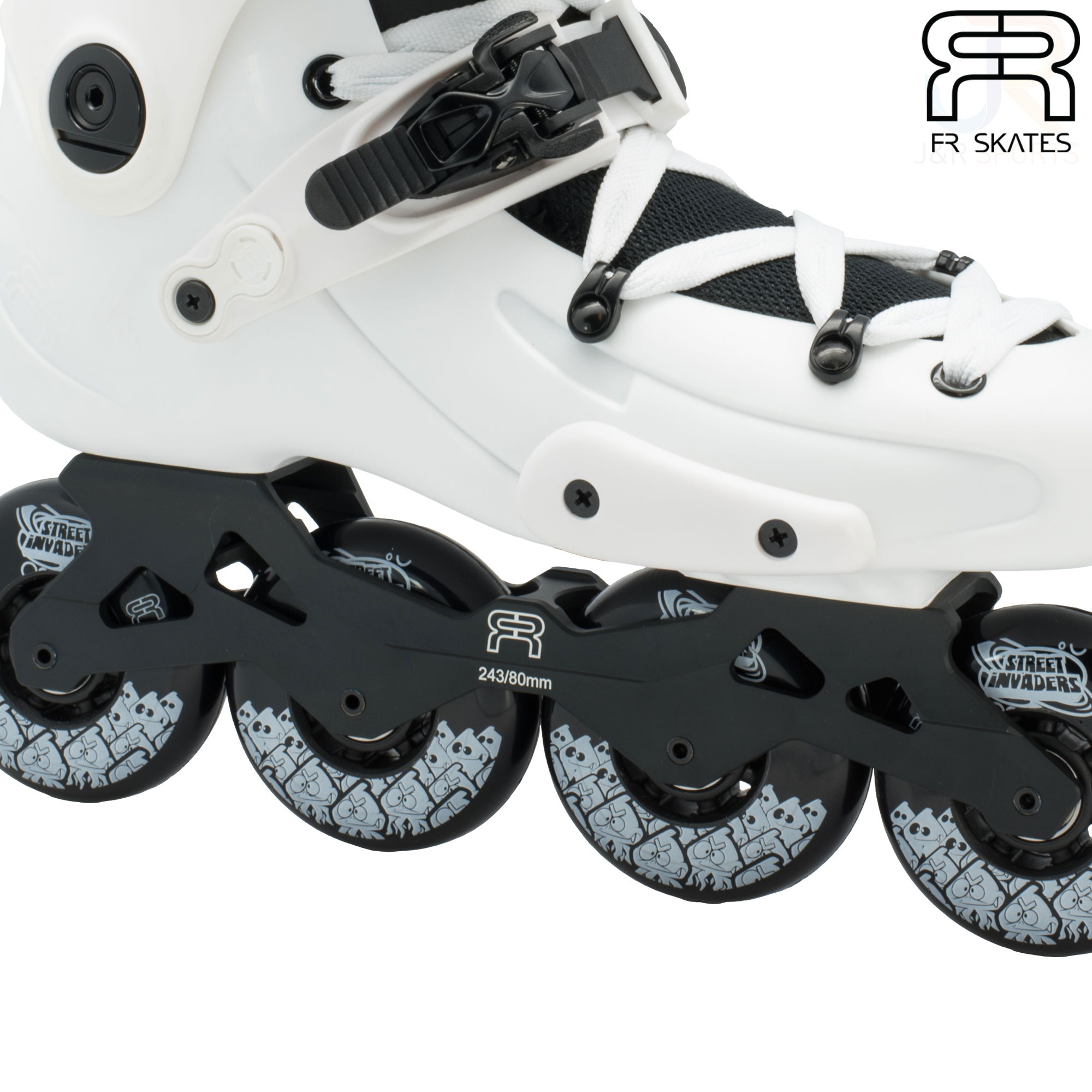 FR Skates - FR1 80 - White - Frame Detail - FRSKFR180WH