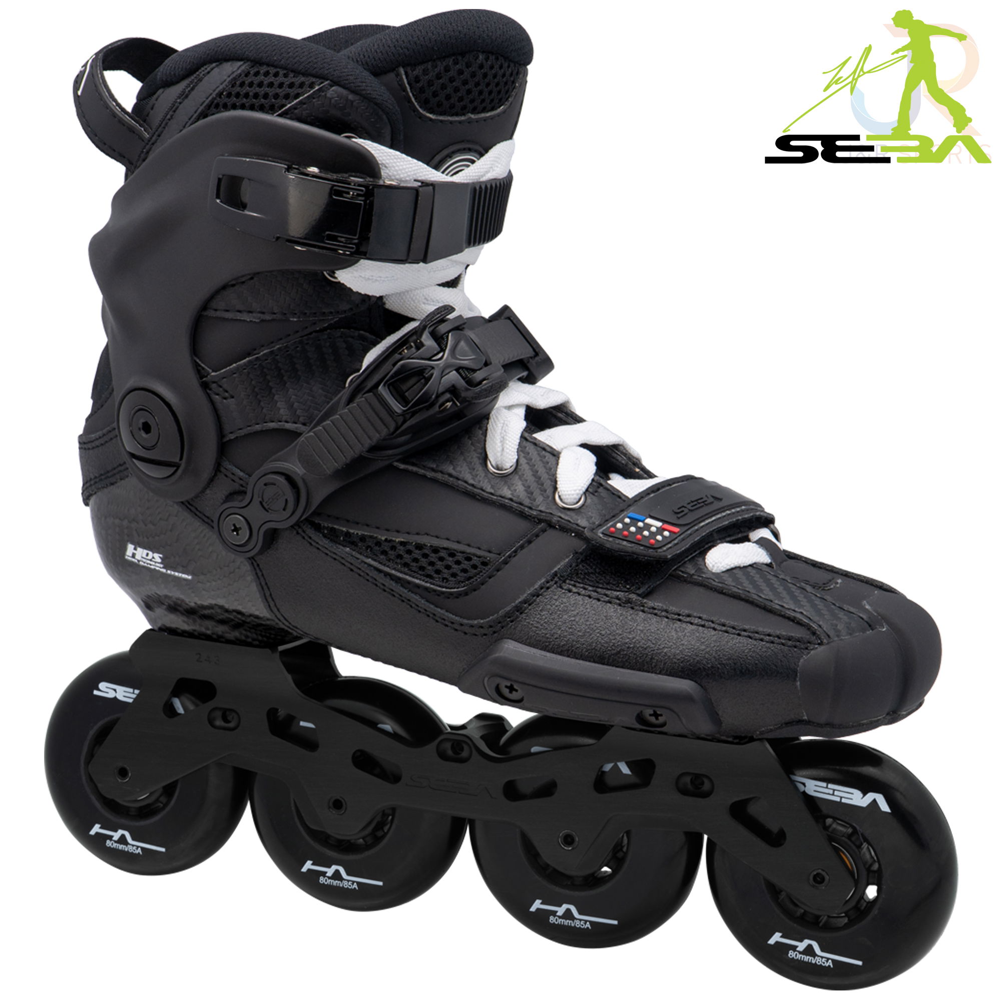 Seba HIGH Light Carbon 80 In-Line Skates - Black