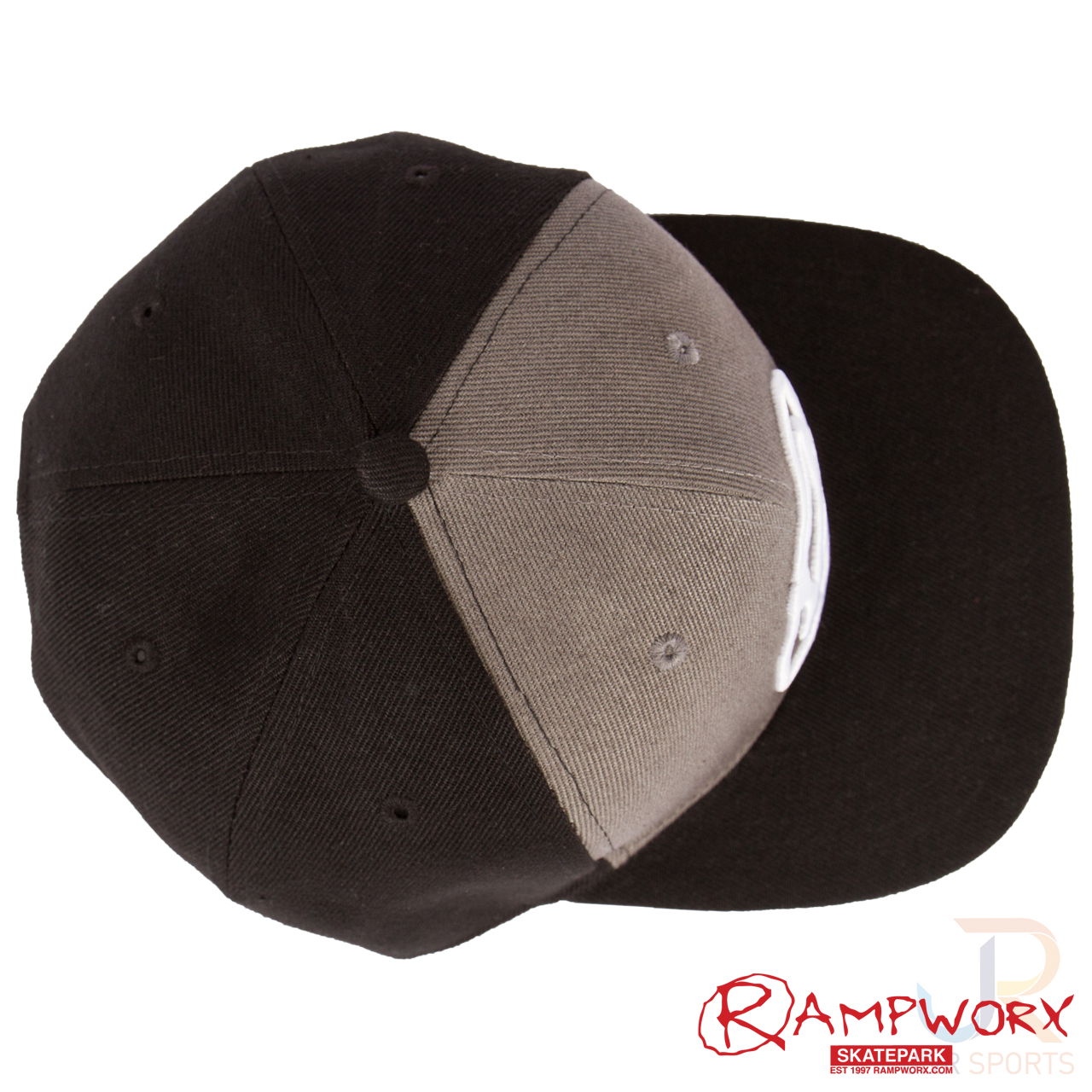 Rampworx SnapBacks LE97_9 - Bk Grey BK - Top - RXSBRW40