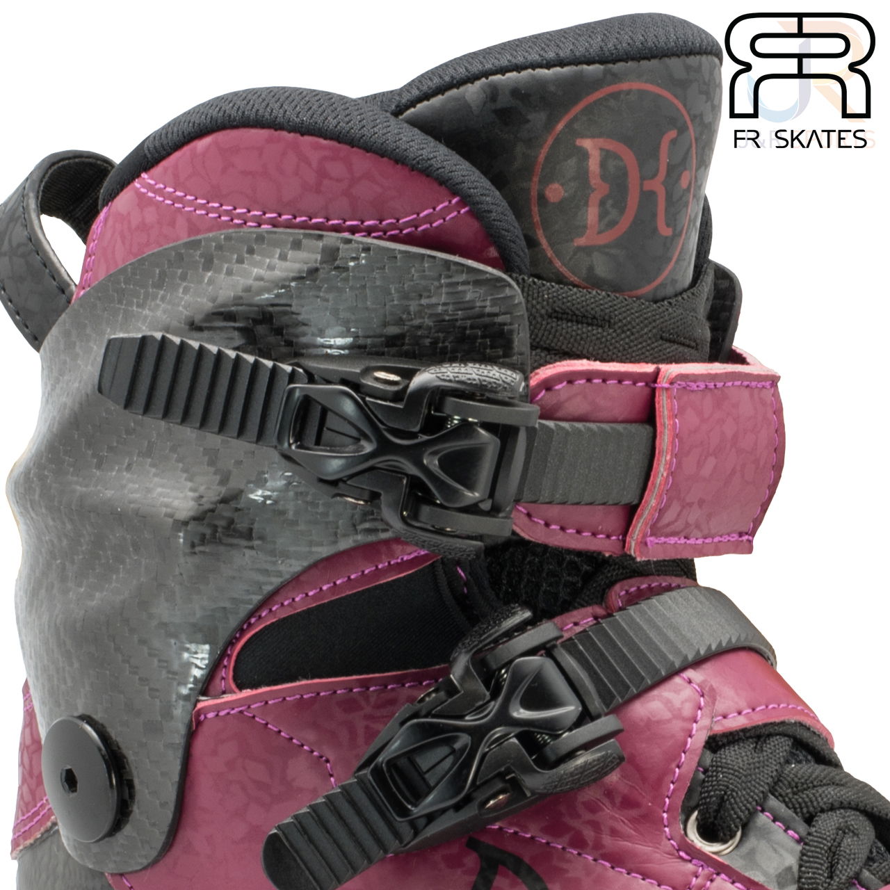 FR Skates - FR PRO Daria - Black Purple - Cuff Detail - FRSKDKPU