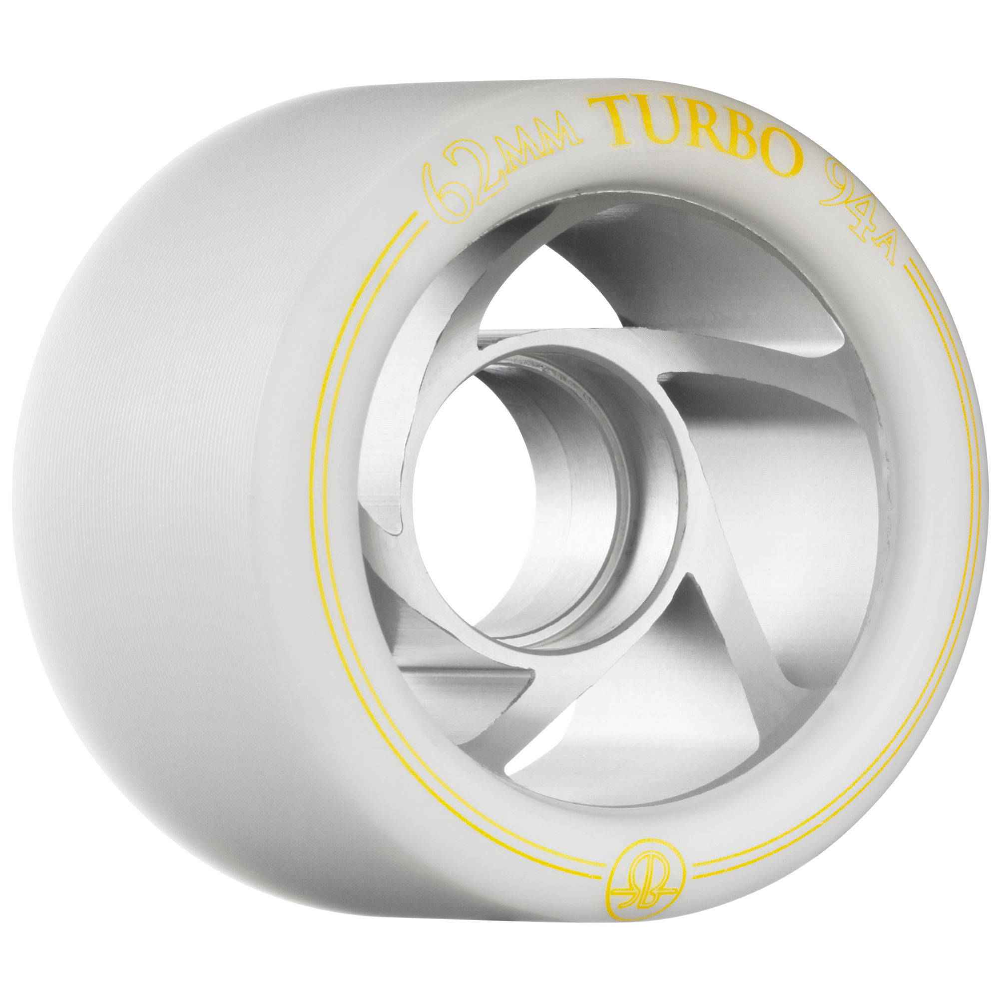 ROLLERBONES - TURBO ALU HUB WHEEL WHITE (8) - 62mm/94a