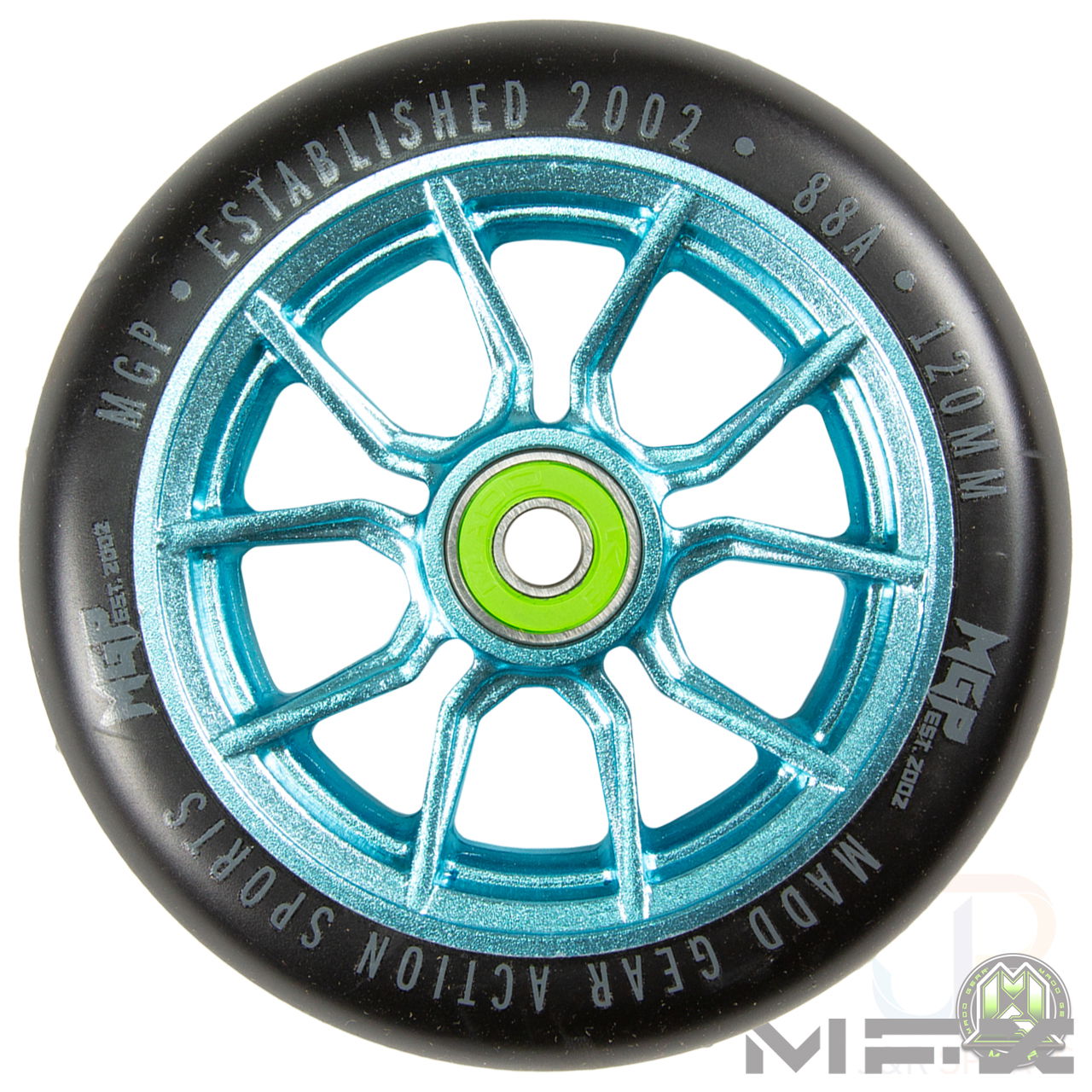 MFX SYNDICATE AR 120mm Wheels - Teal Black - Face - MGP207-074