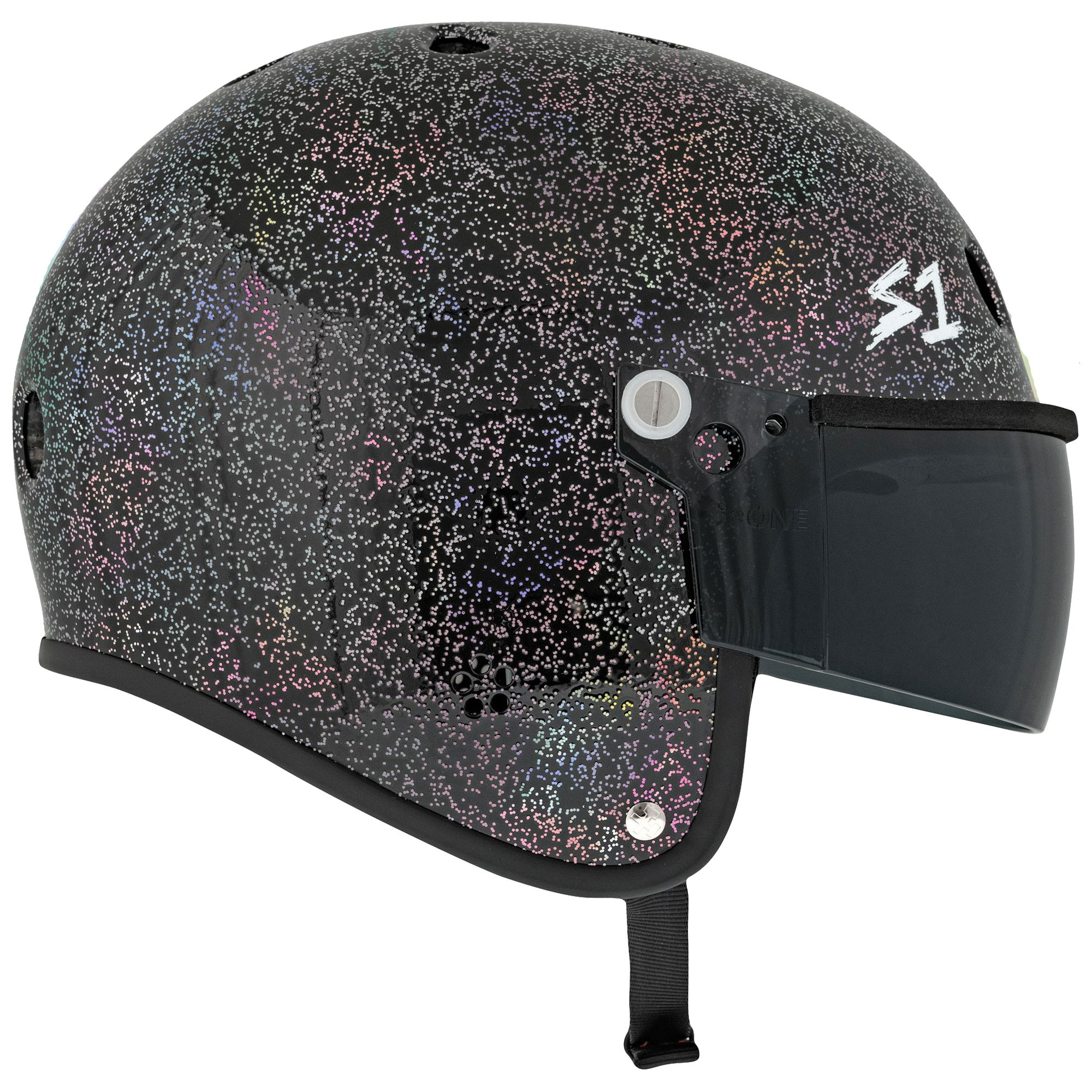 S1 RETRO Lifer E-Helmets - Black Glitter