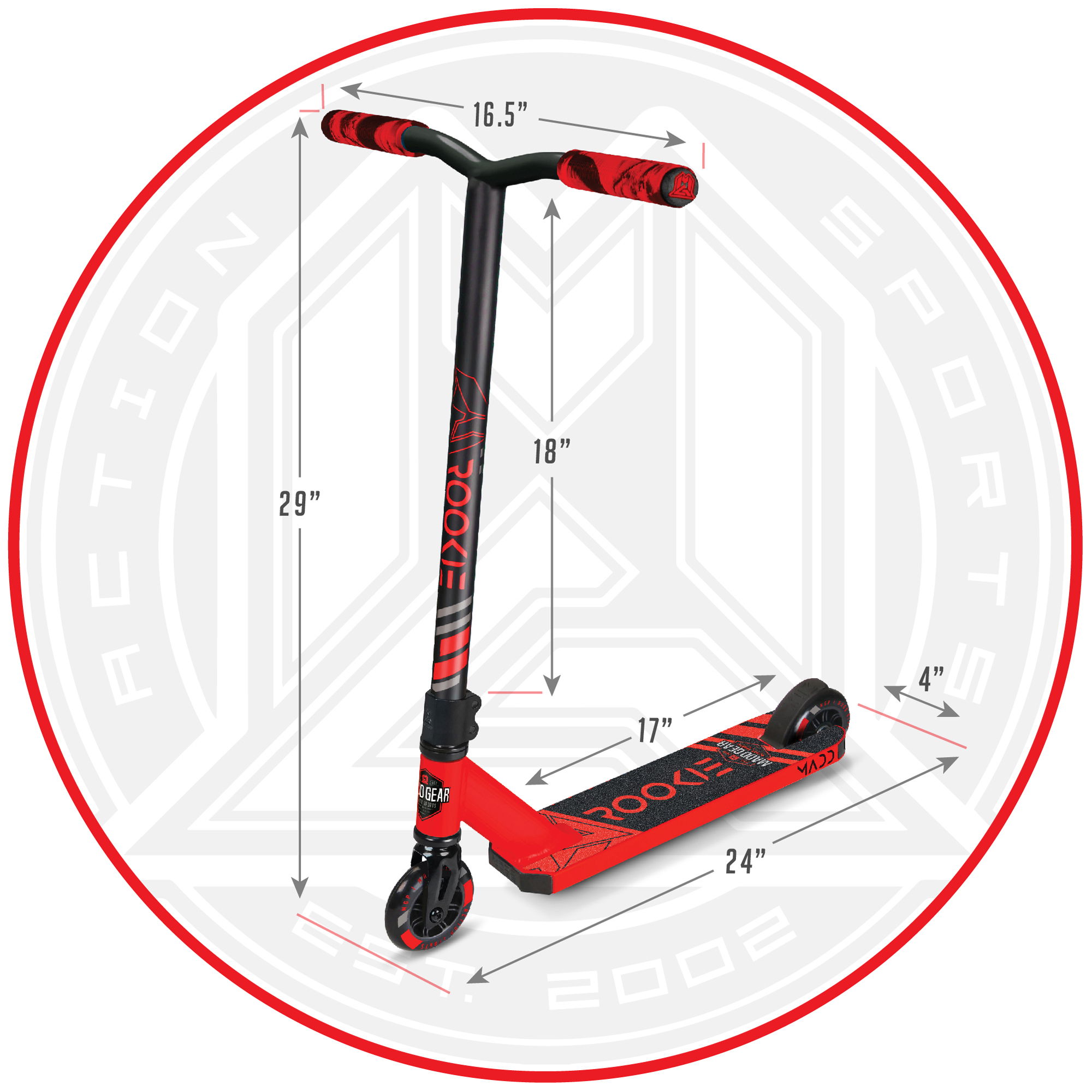 MADD GEAR CARVE MINI PRO ROOKIE X - RED / BLACK