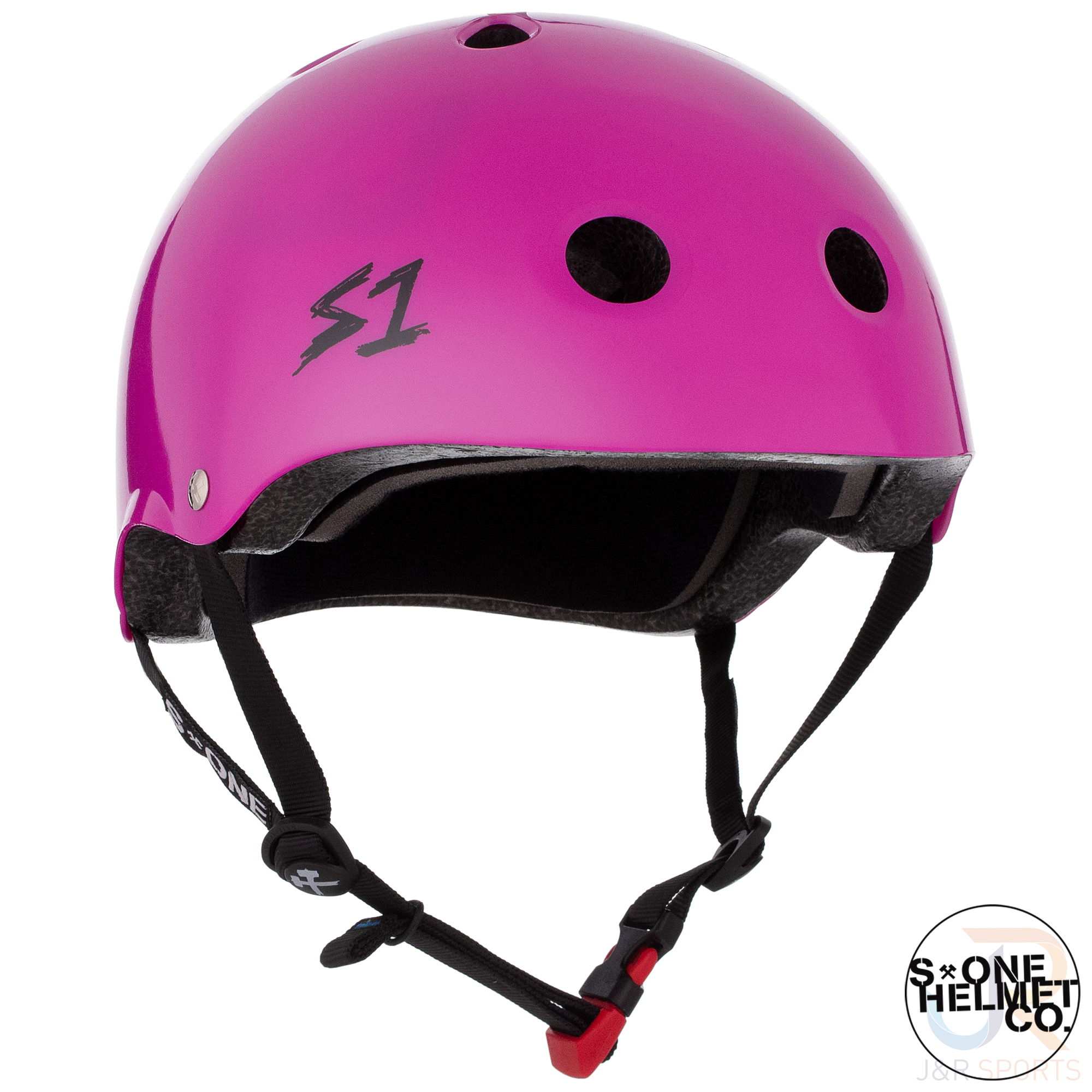 S1 Mini LIFER Helmet - Bright Purple Gloss - Angled - SHMLIBPG