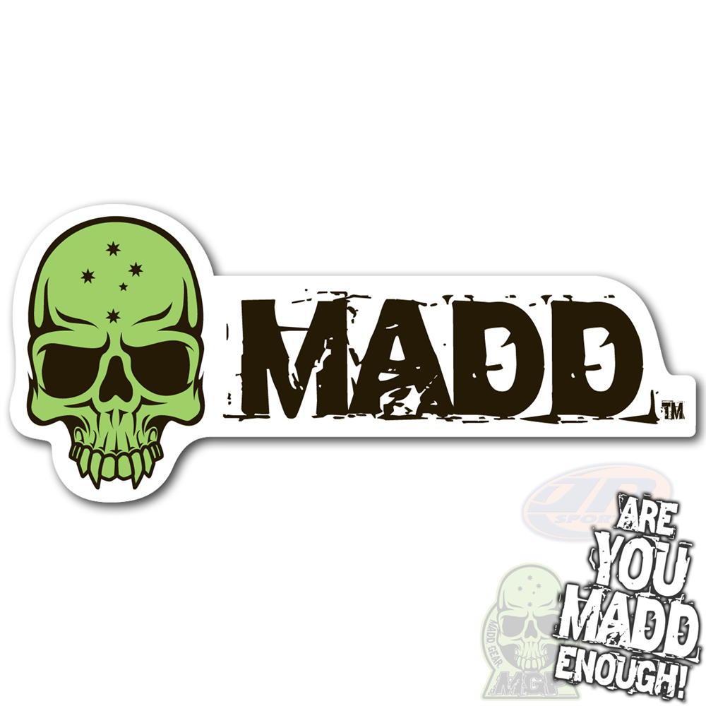 MGP Green Skull Madd Sticker 202-037