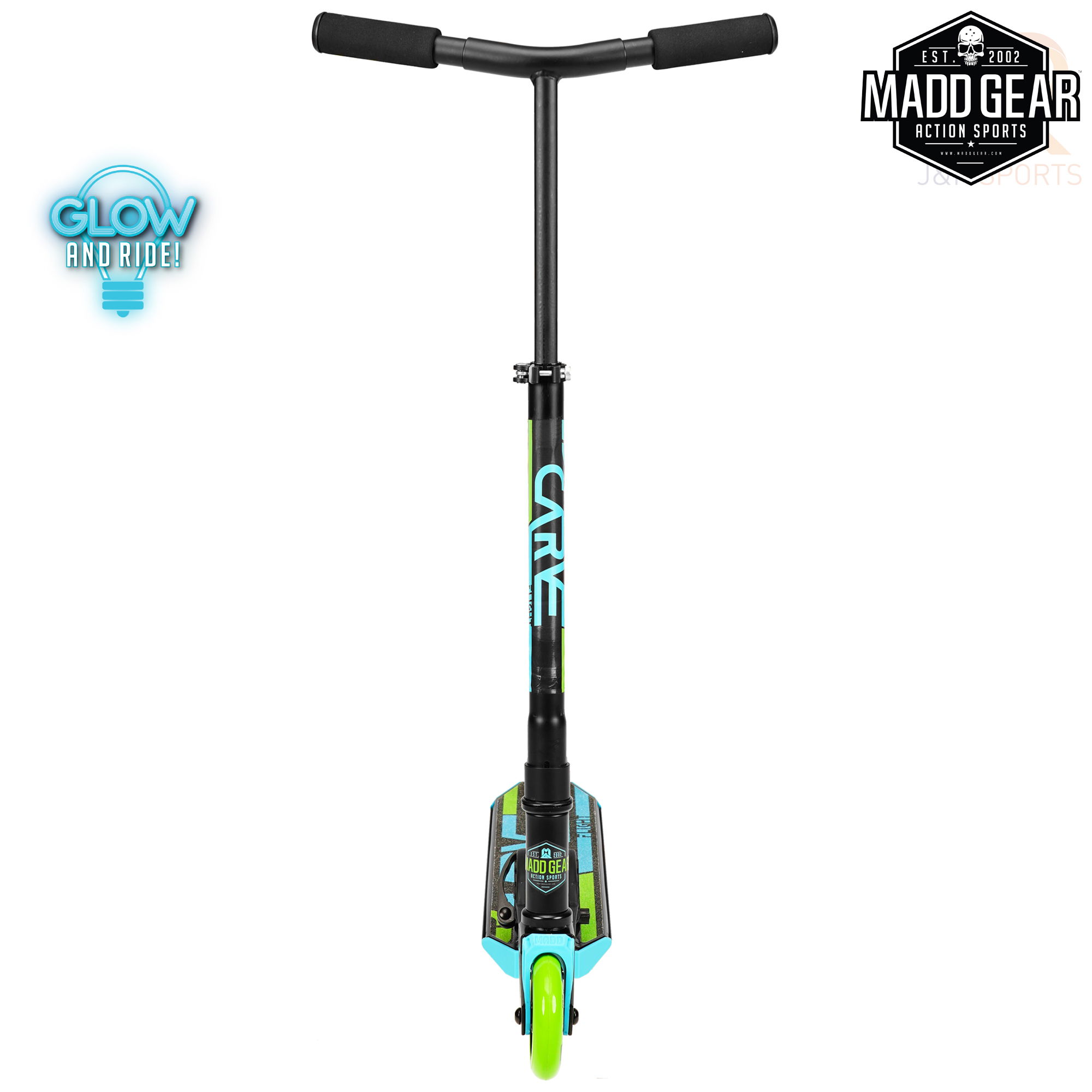 Madd Gear CARVE Flight - Blue Lime - Front View - MGP207-574