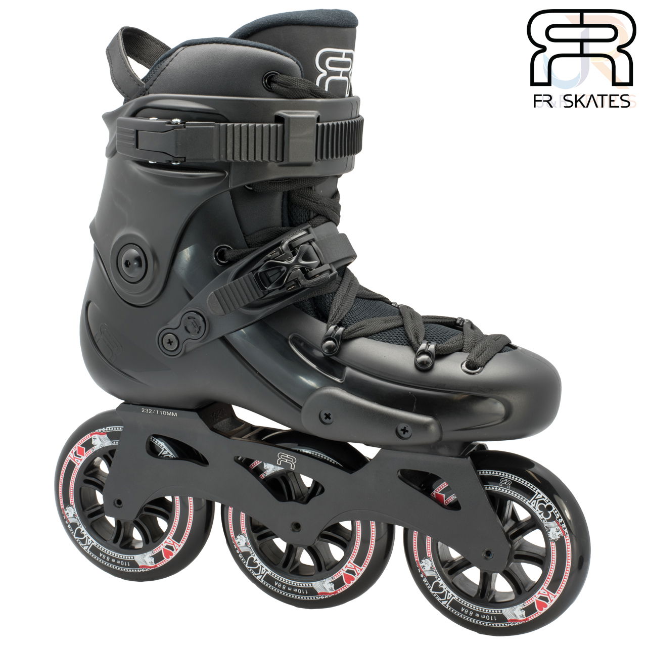 FR Skates - FR THREE 310 - Black - Angled - FRSKFR3310BK