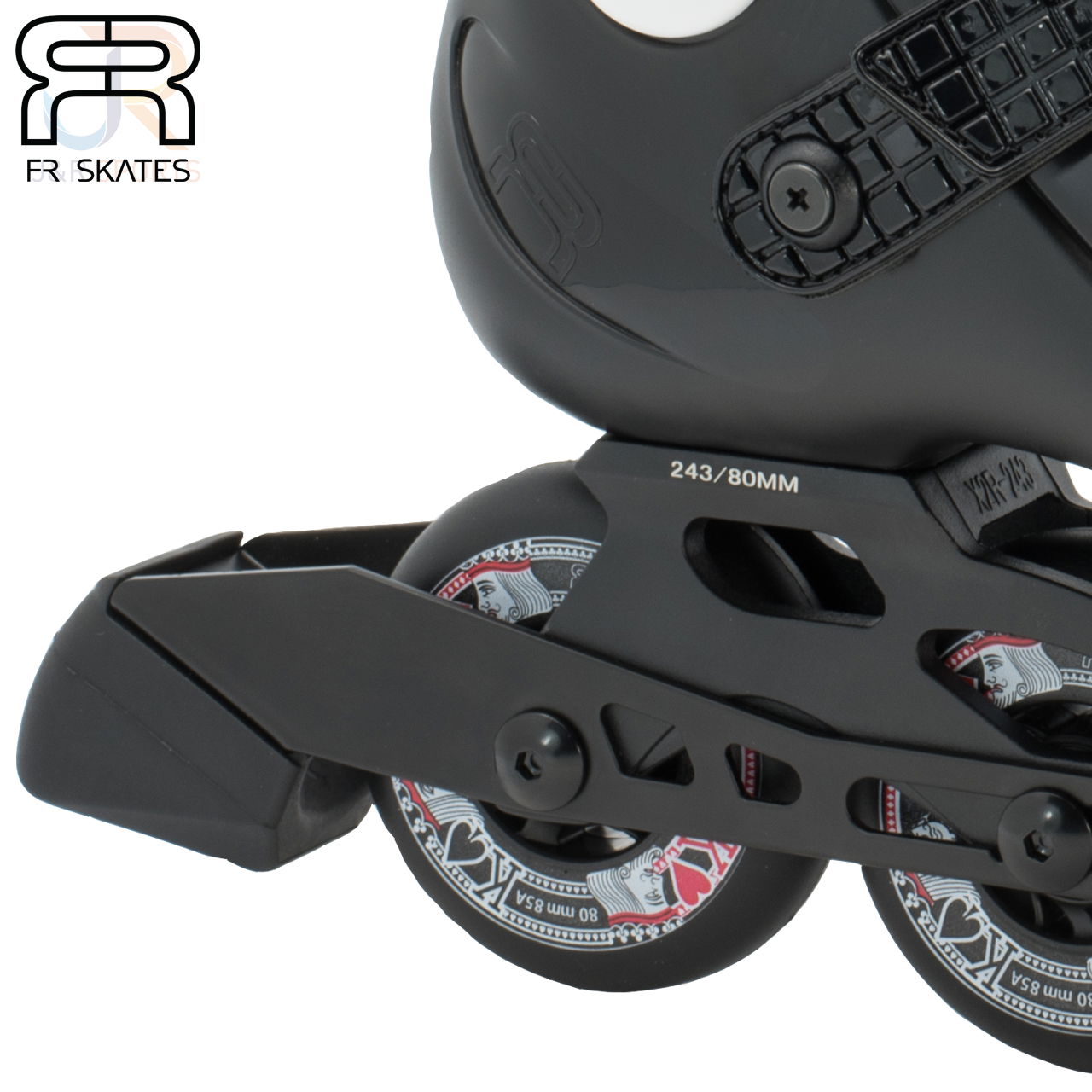 FR Skates - FR W 80 - Black - Brake Detail - FRSKFRW80BKW