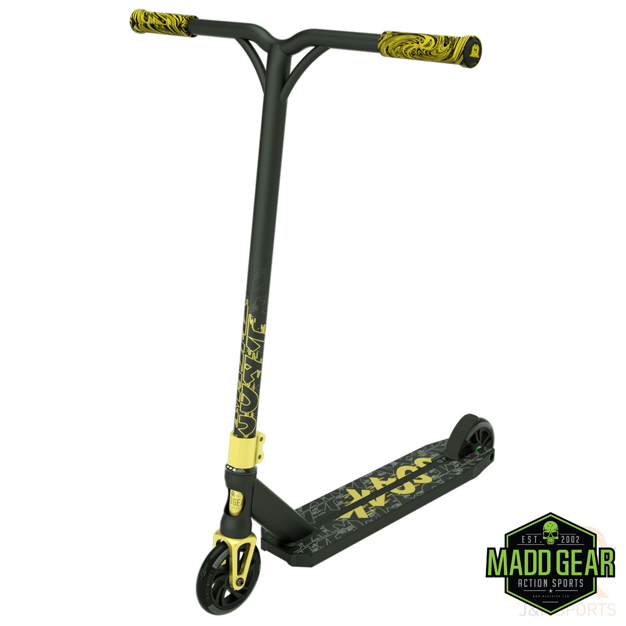 Madd KICK KAOS V2 - Black Gold - Angled - MGP207-298