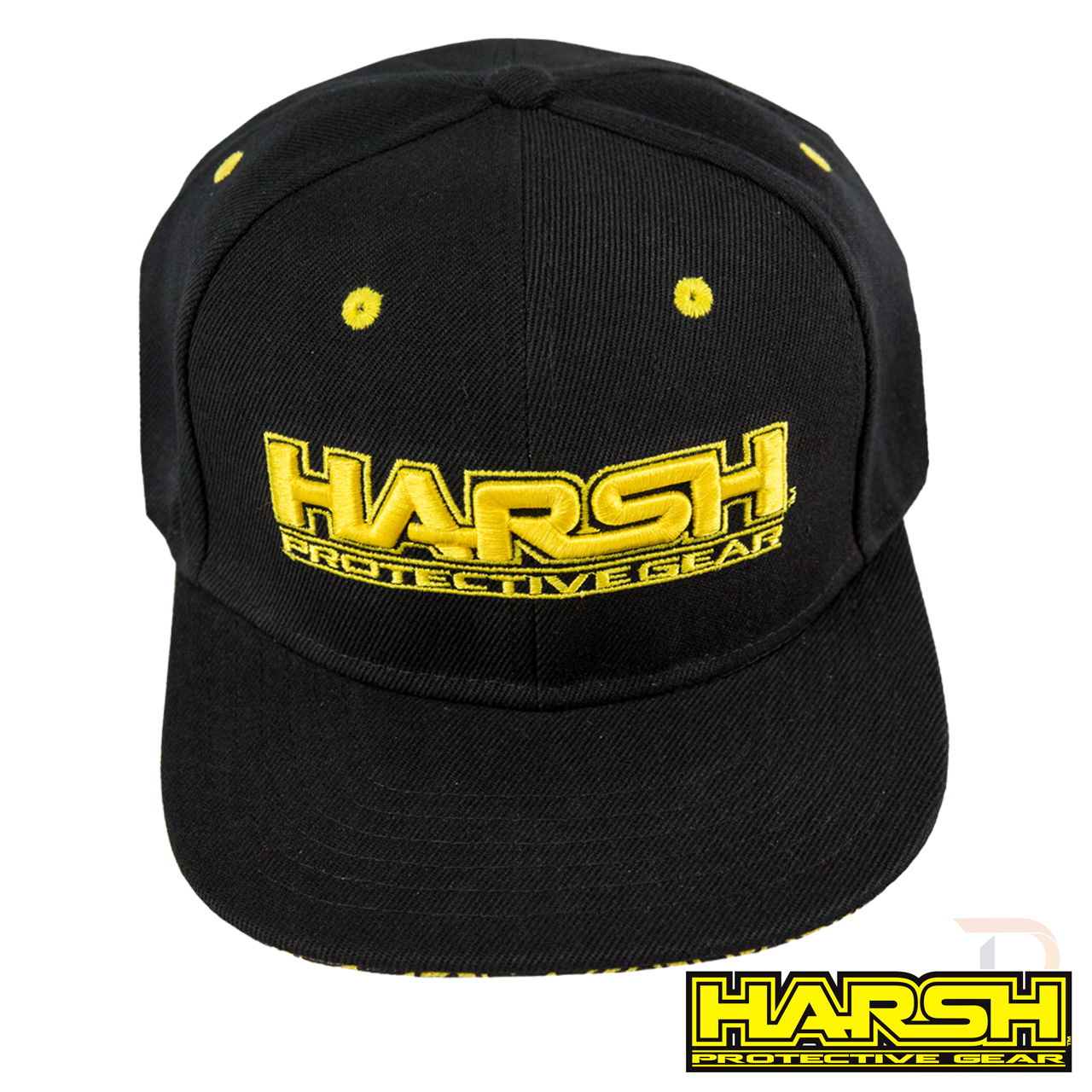 Harsh SnapBacks - Black - Front - HA205-162