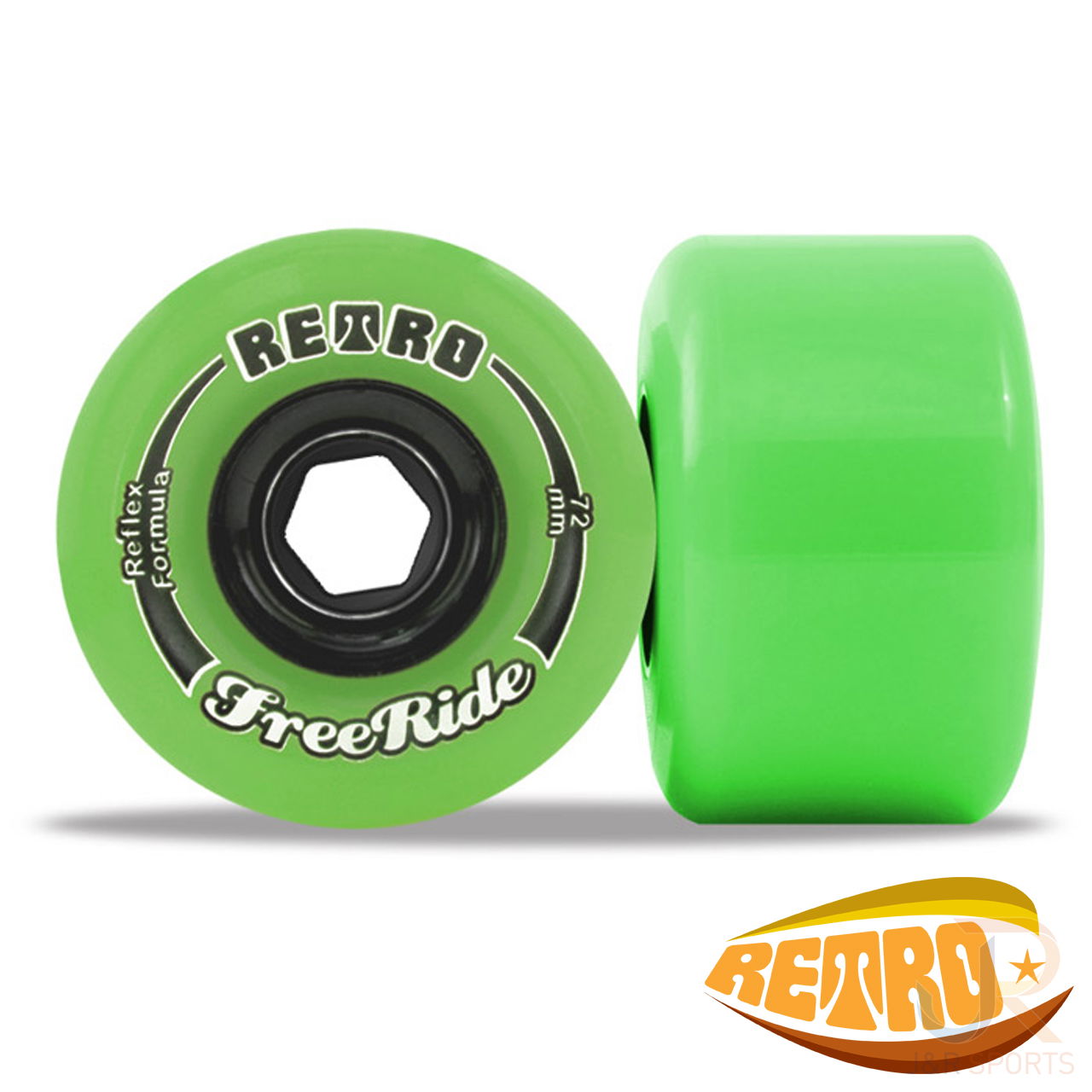 Retro FreeRides Lime 72mm 80a