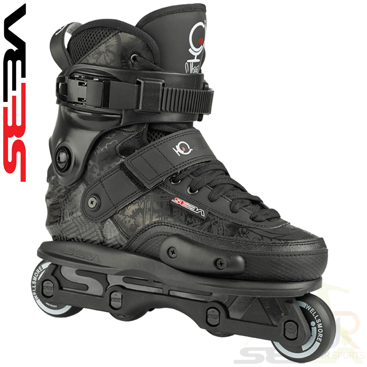 Seba CJ - Black - Angled View - SSK16-CJ-BK